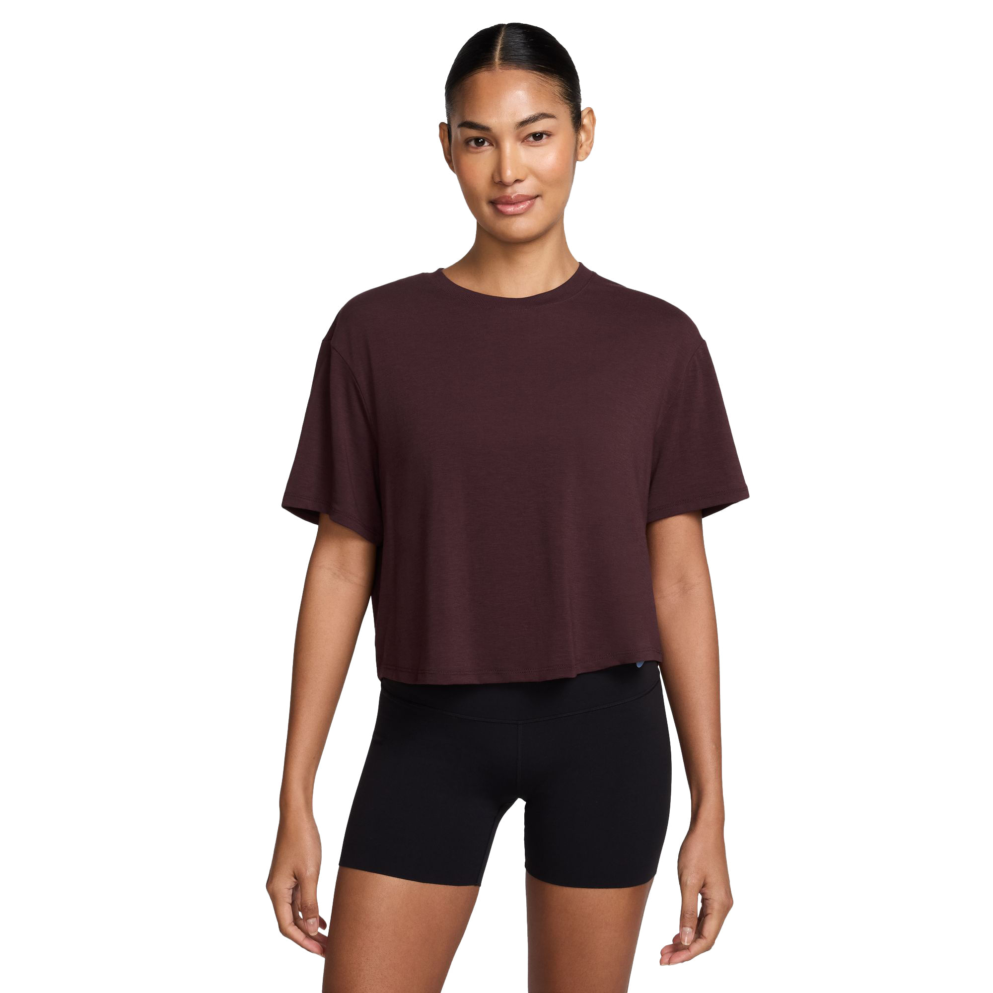 Nike One Relaxed Dri-FIT Cropped Short-Sleeved Top - Women's