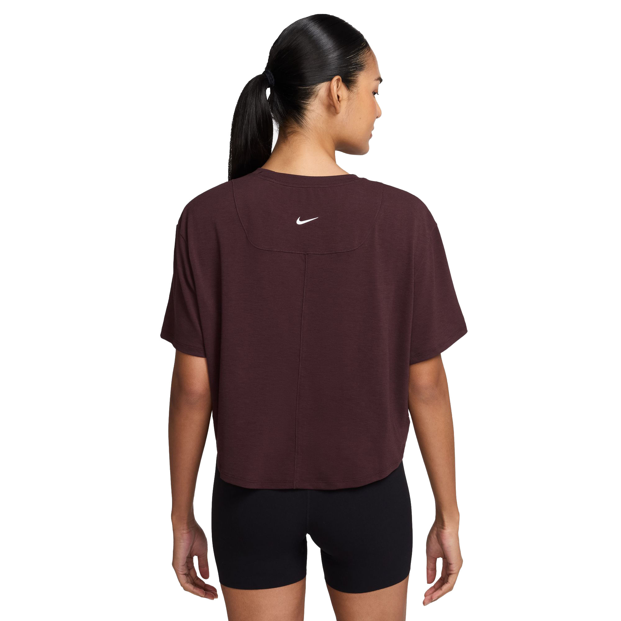 ★★Nike★★ One-Pit Dry Fit Short Sleeve Crop Top W Mink Br Buy Nike One Fitted Women's Dri-FIT Short-Sleeve Cropped Top