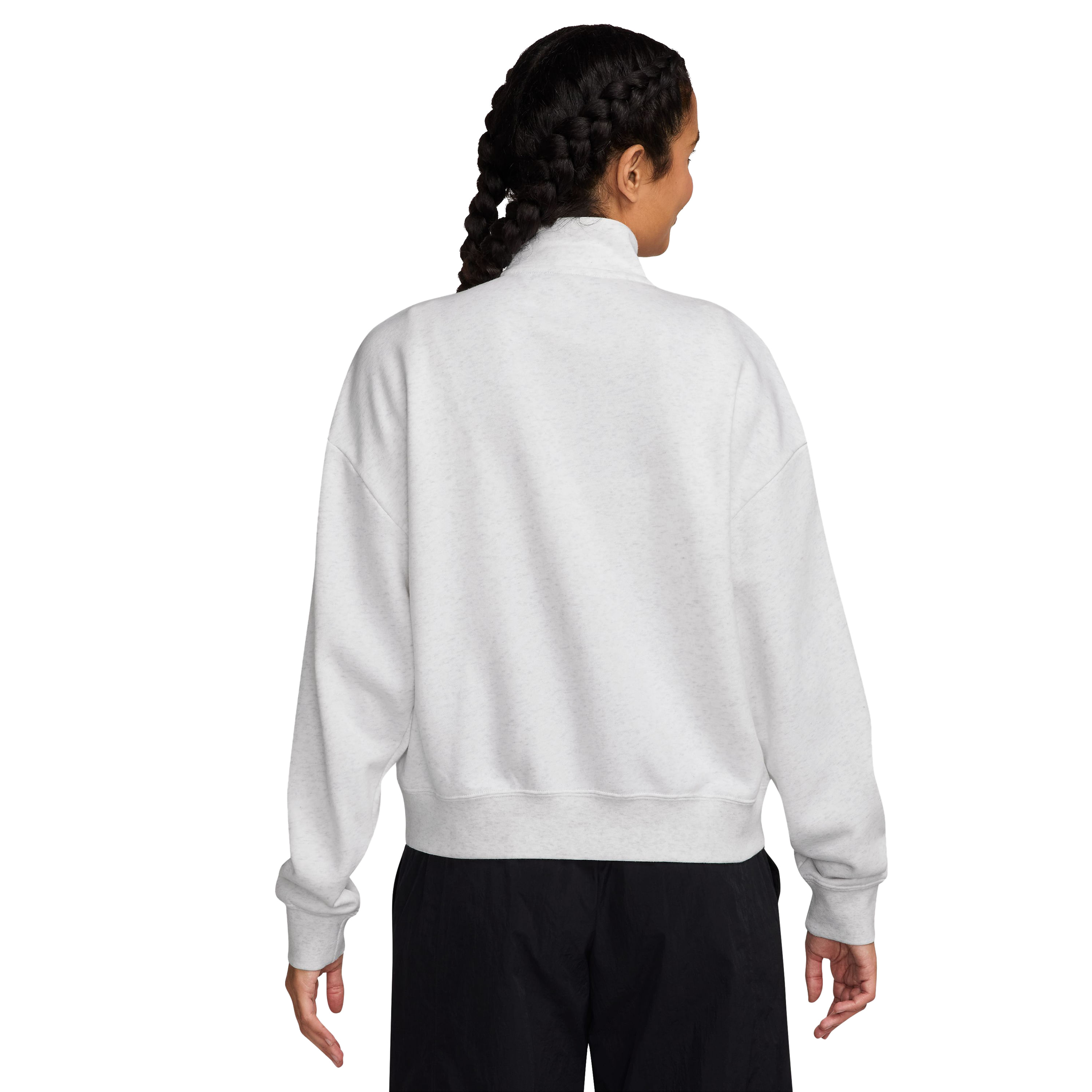 Nike-NSW-Club-Fleece-Loose-Track-Jacket---Women-s-Birch-Heather---Black