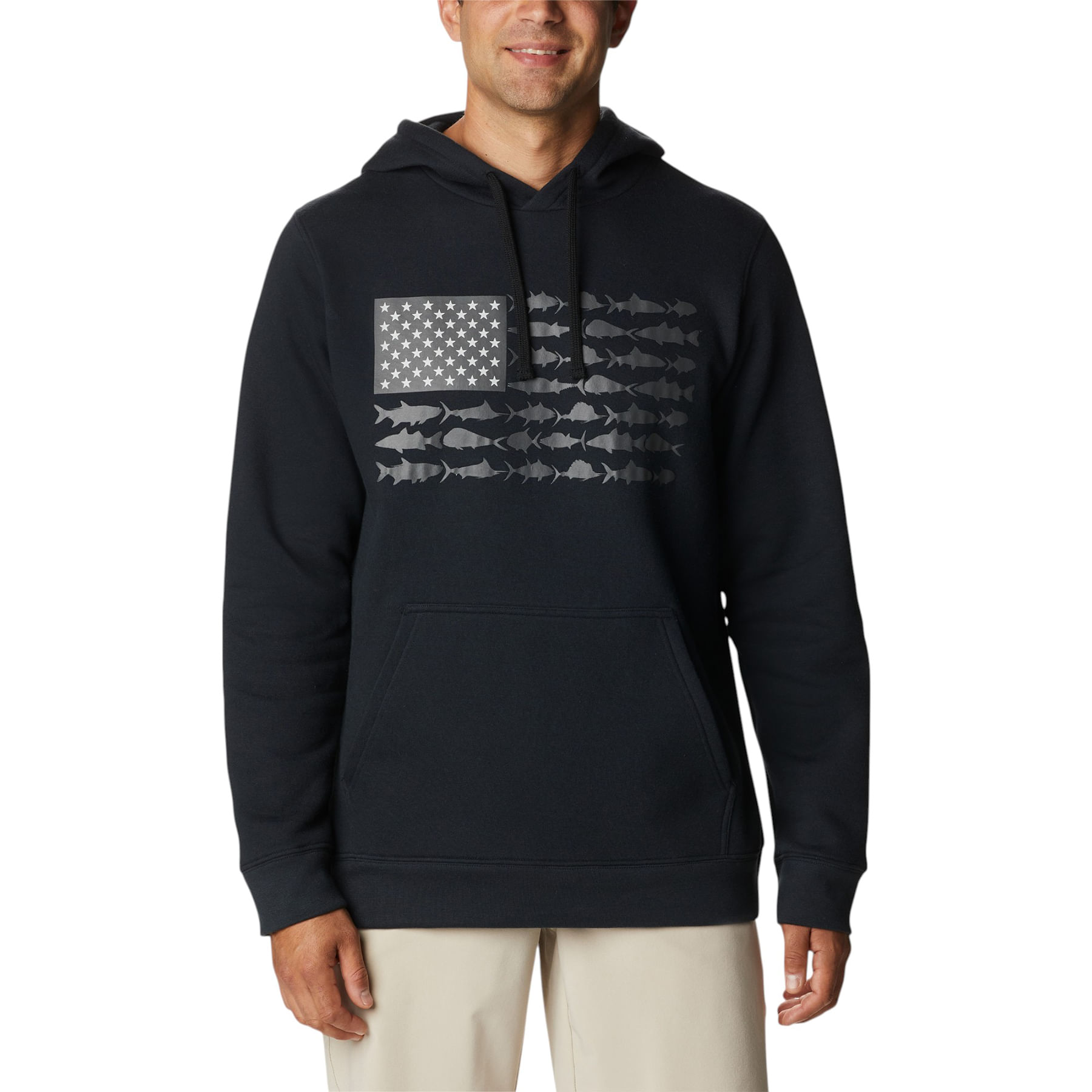 Columbia-PFG-Fish-Flag-II-Hoodie---Men-s-Black---Graphite-USA