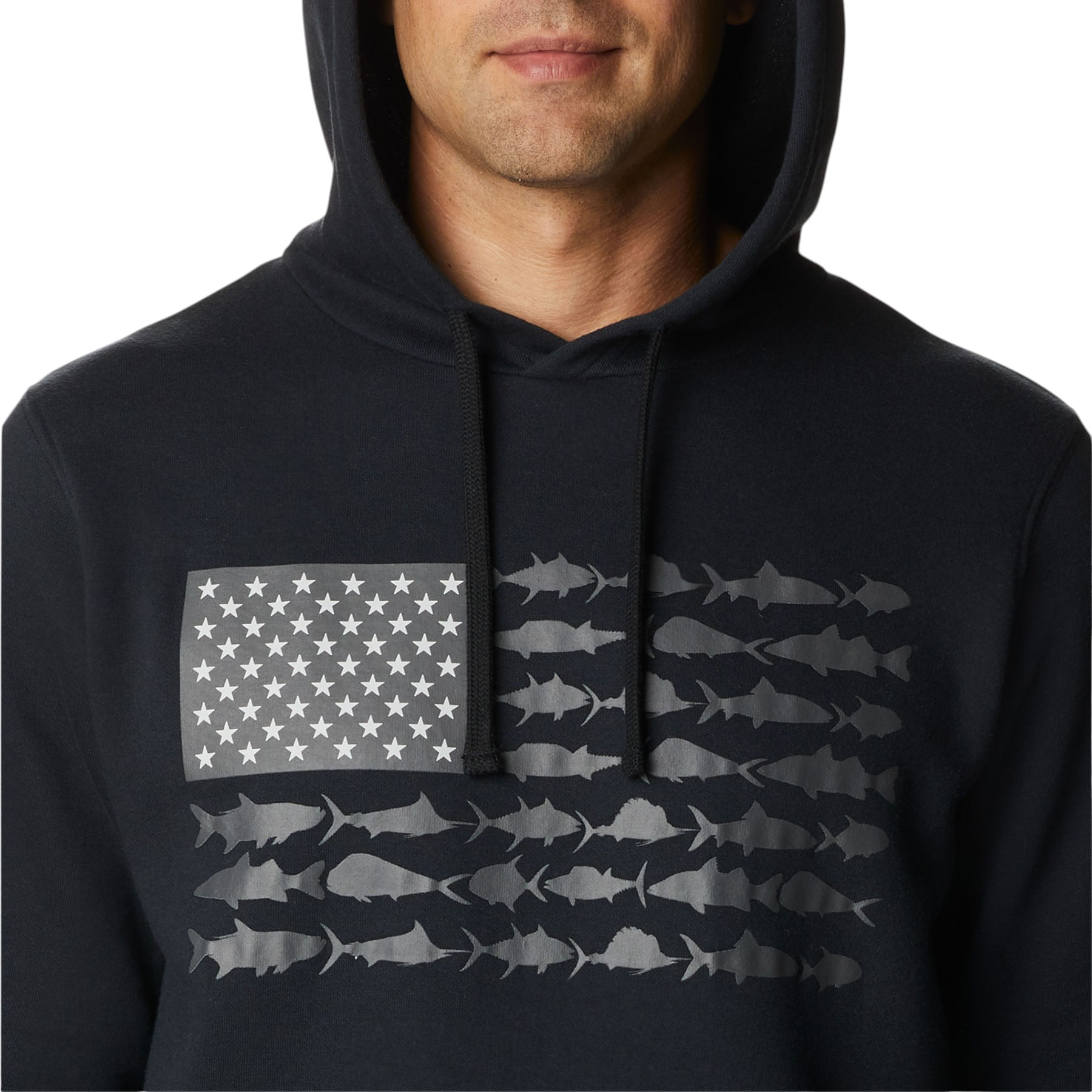 Columbia-PFG-Fish-Flag-II-Hoodie---Men-s-Black---Graphite-USA