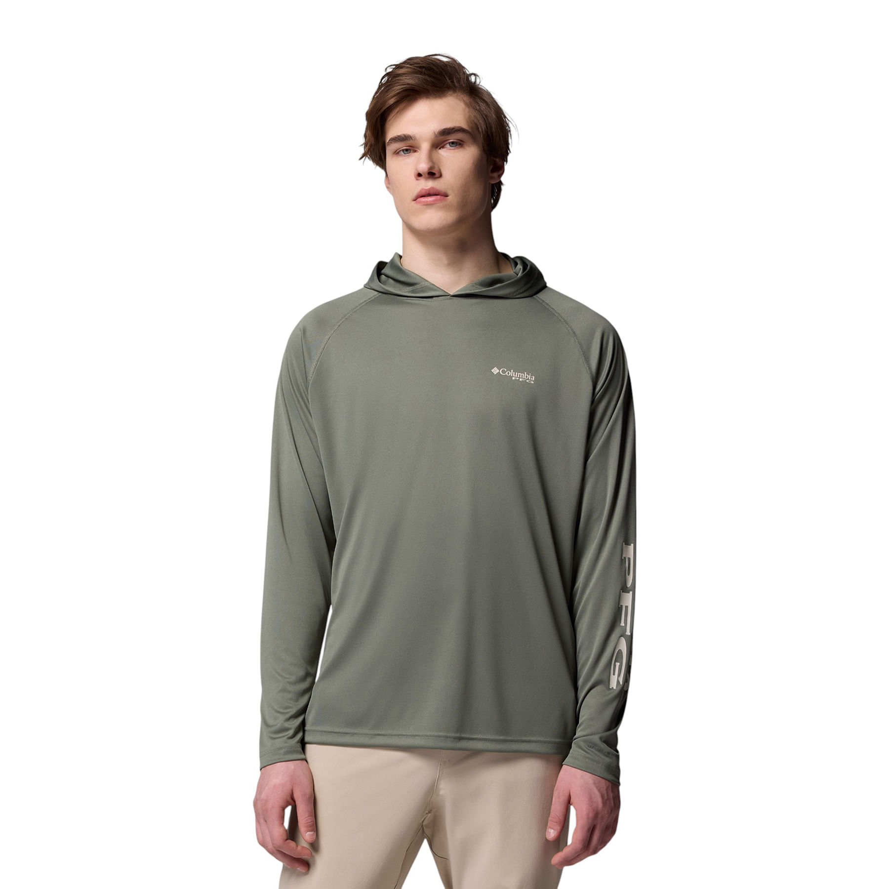 Columbia-PFG-Terminal-Tackle-Hoodie---Men-s-Cypress---Dark-Stone-Logo
