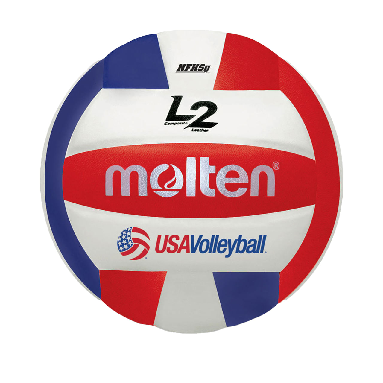 MOLTEN-VOLLEYBALL-L2-NFHS-Red---White---Blue
