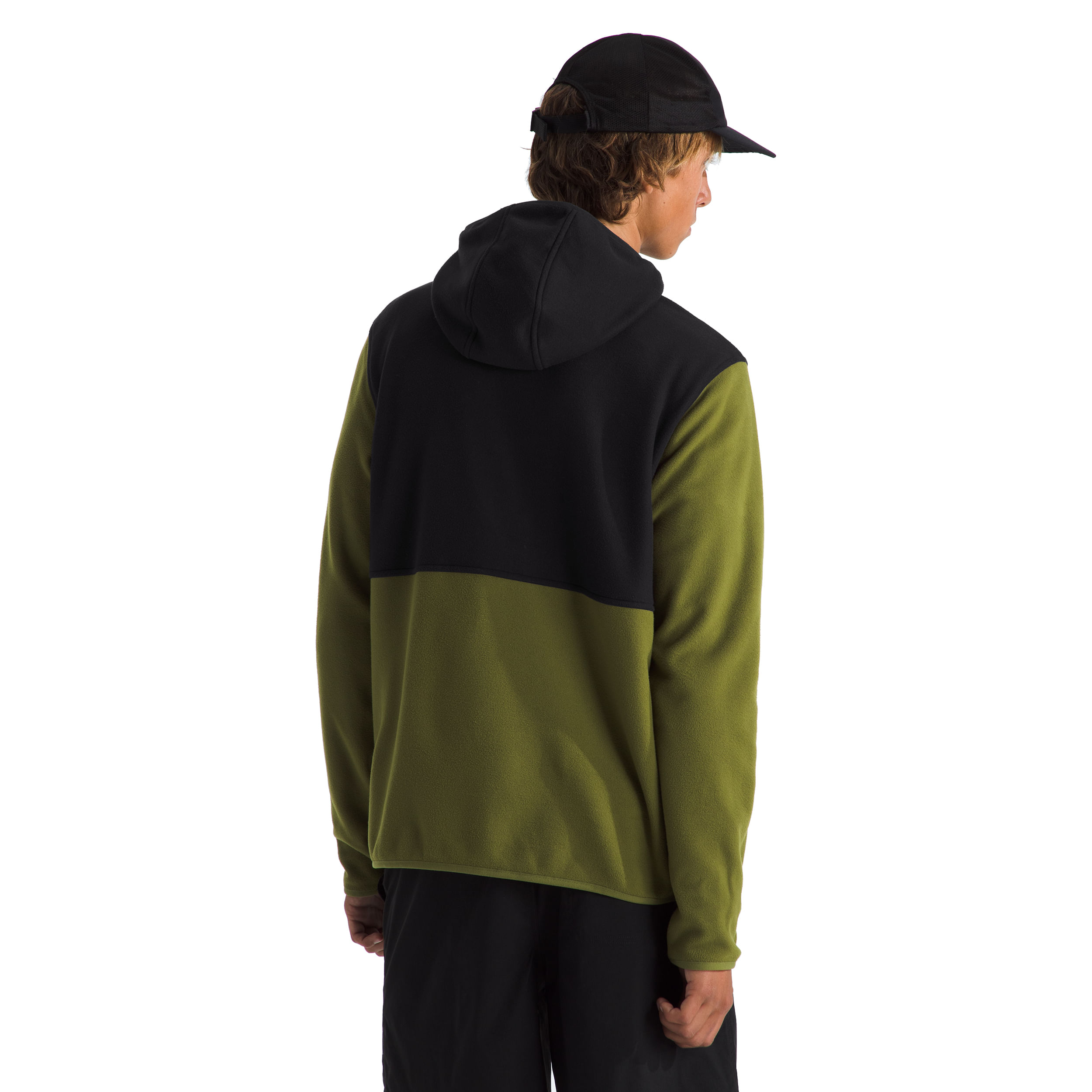 The-North-Face-Glacier-Fleece-Pullover---Men-s-Forest-Olive---TNF-Black