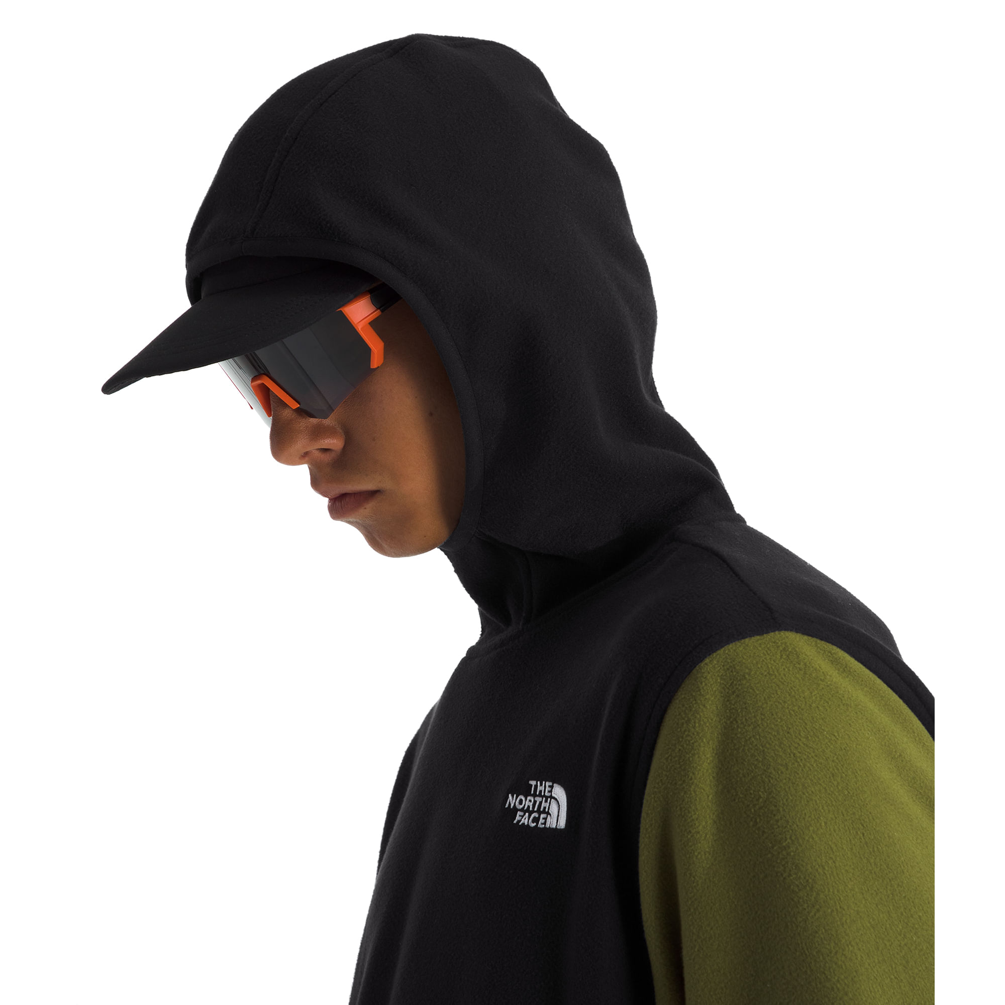 The-North-Face-Glacier-Fleece-Pullover---Men-s-Forest-Olive---TNF-Black