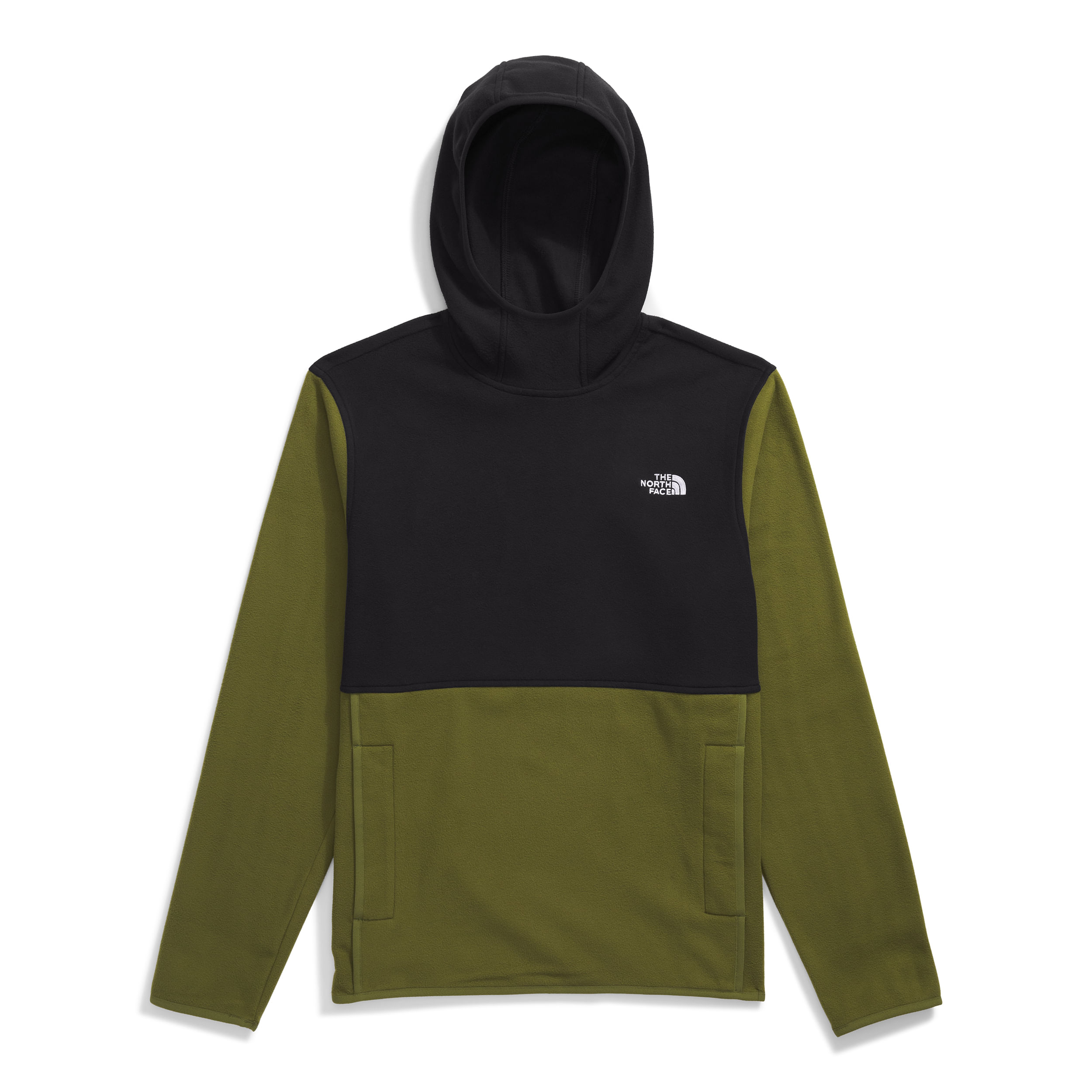 The-North-Face-Glacier-Fleece-Pullover---Men-s-Forest-Olive---TNF-Black