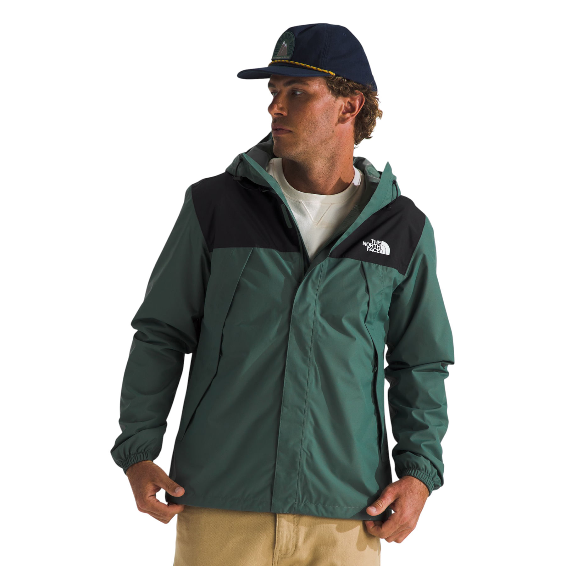 The-North-Face-Antora-Jacket---Men-s-Duck-Green---TNF-Black
