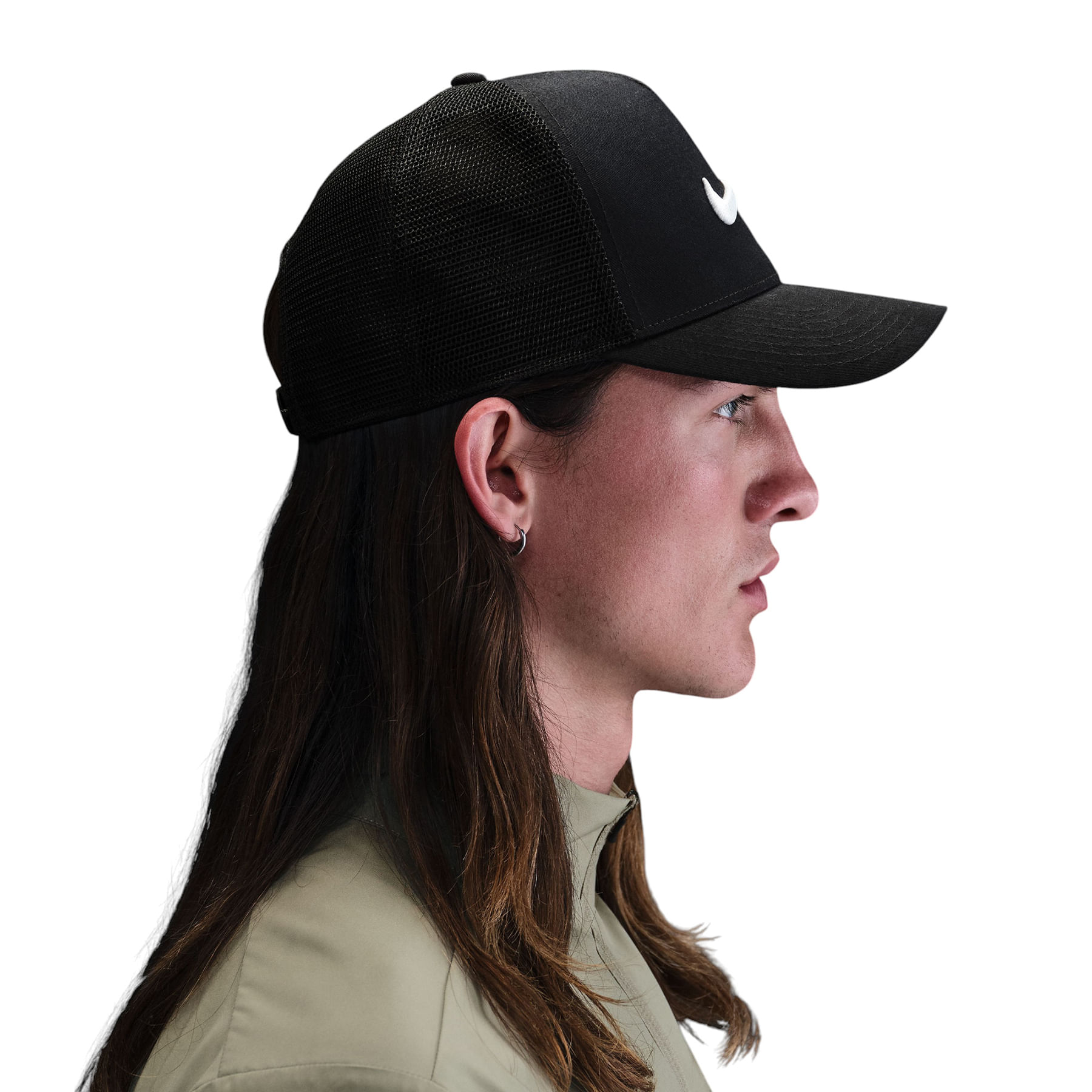 nike swoosh trucker cap