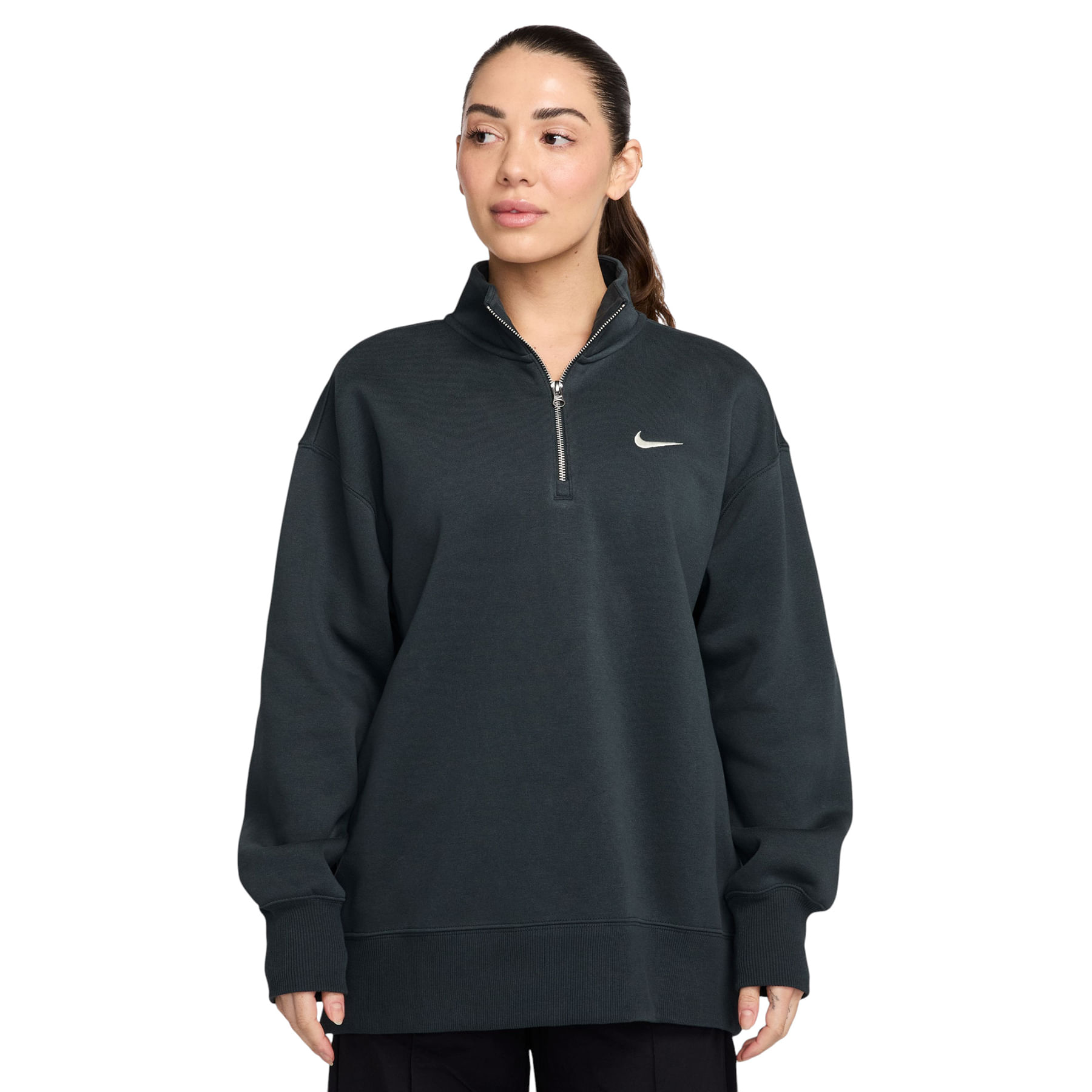 XLサイズ NIKE WMNS LLIC 1/2 ZIP JKT Nike Women's Sportswear Phoenix Fleece Oversized 1/4-Zip Long