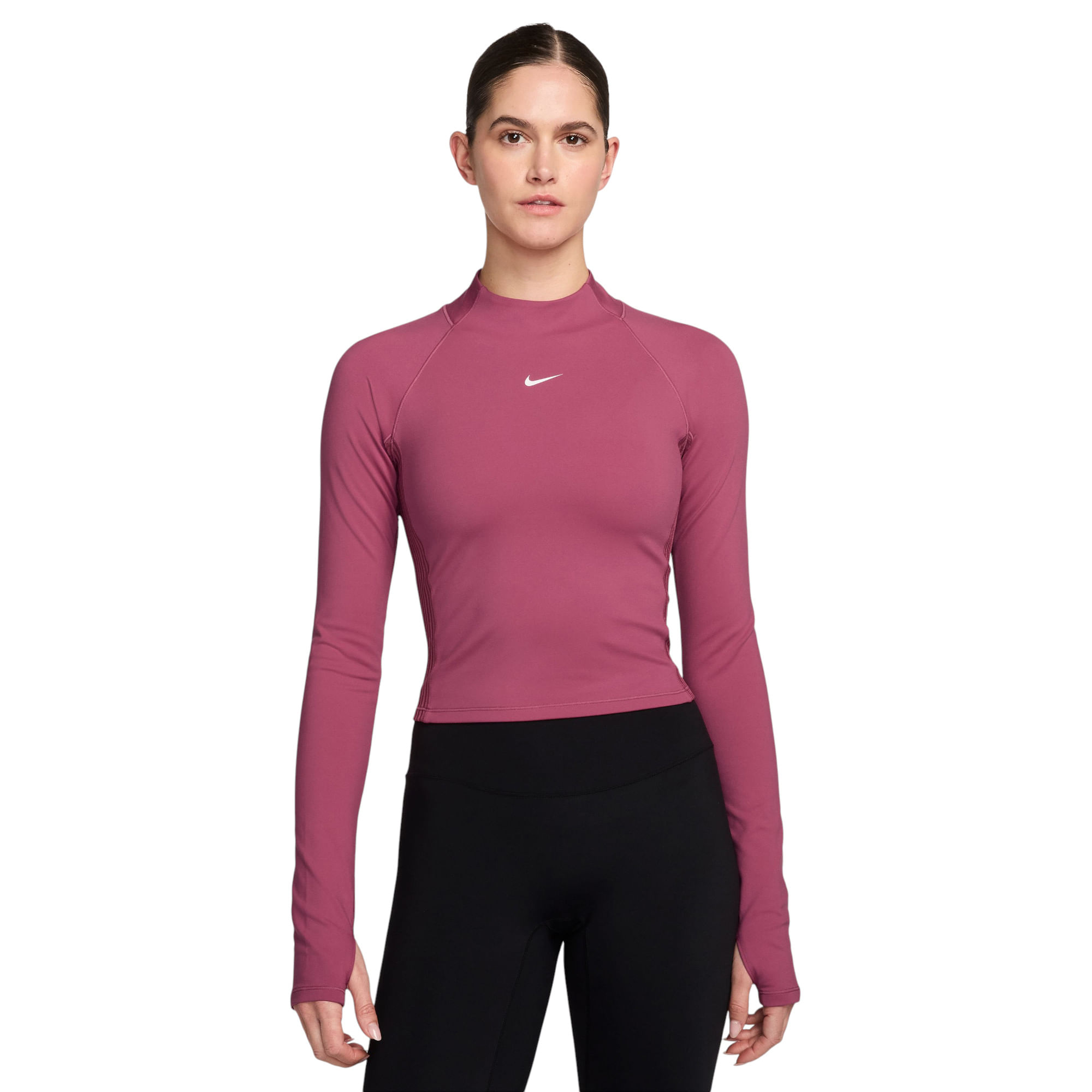 NIKE-W-NP-DF-WARM-LS-TOP-GG-Sweet-Beet---White