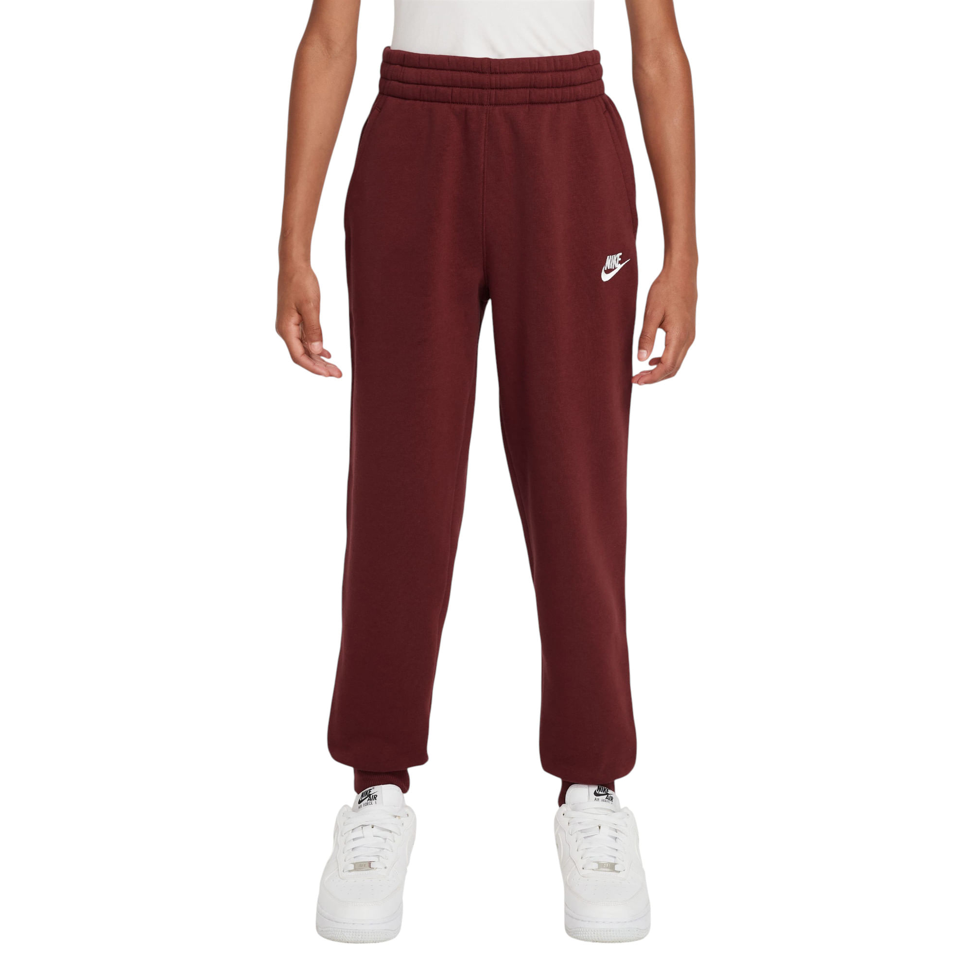 Nike-Sportswear-Club-Fleece-Jogger---Youth-Dark-Team-Red---White