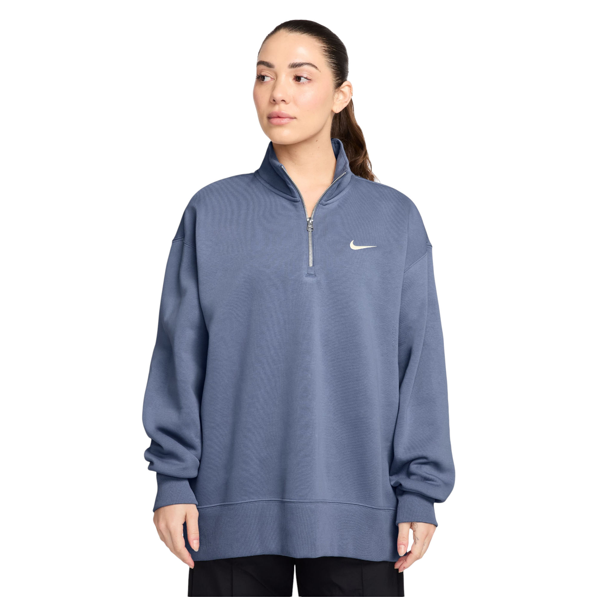 Nike-Sportswear-Phoenix-Fleece-Oversized-1-4-Zip---Women-s-World-Indigo---Sail