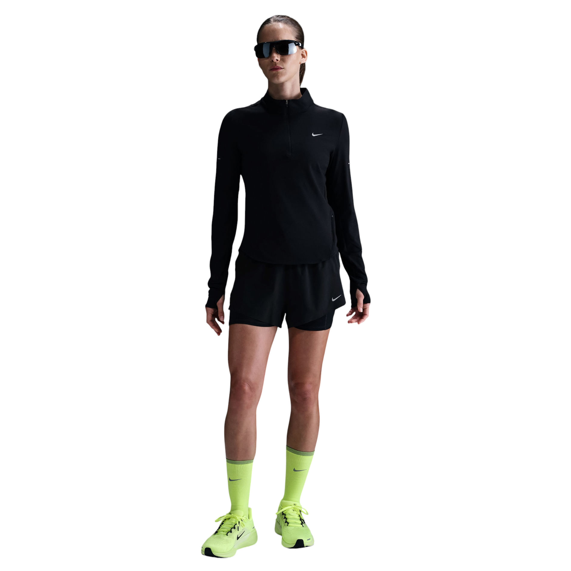 Nike-Swift-Dri-FIT-UV-1-4-Zip-Running-Top---Women-s-Black---Reflective-Silver