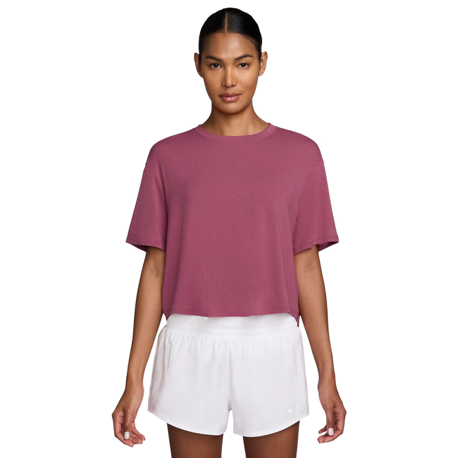 Nike One Relaxed Dri-FIT Cropped Short-Sleeved Top - Women's - Als.com
