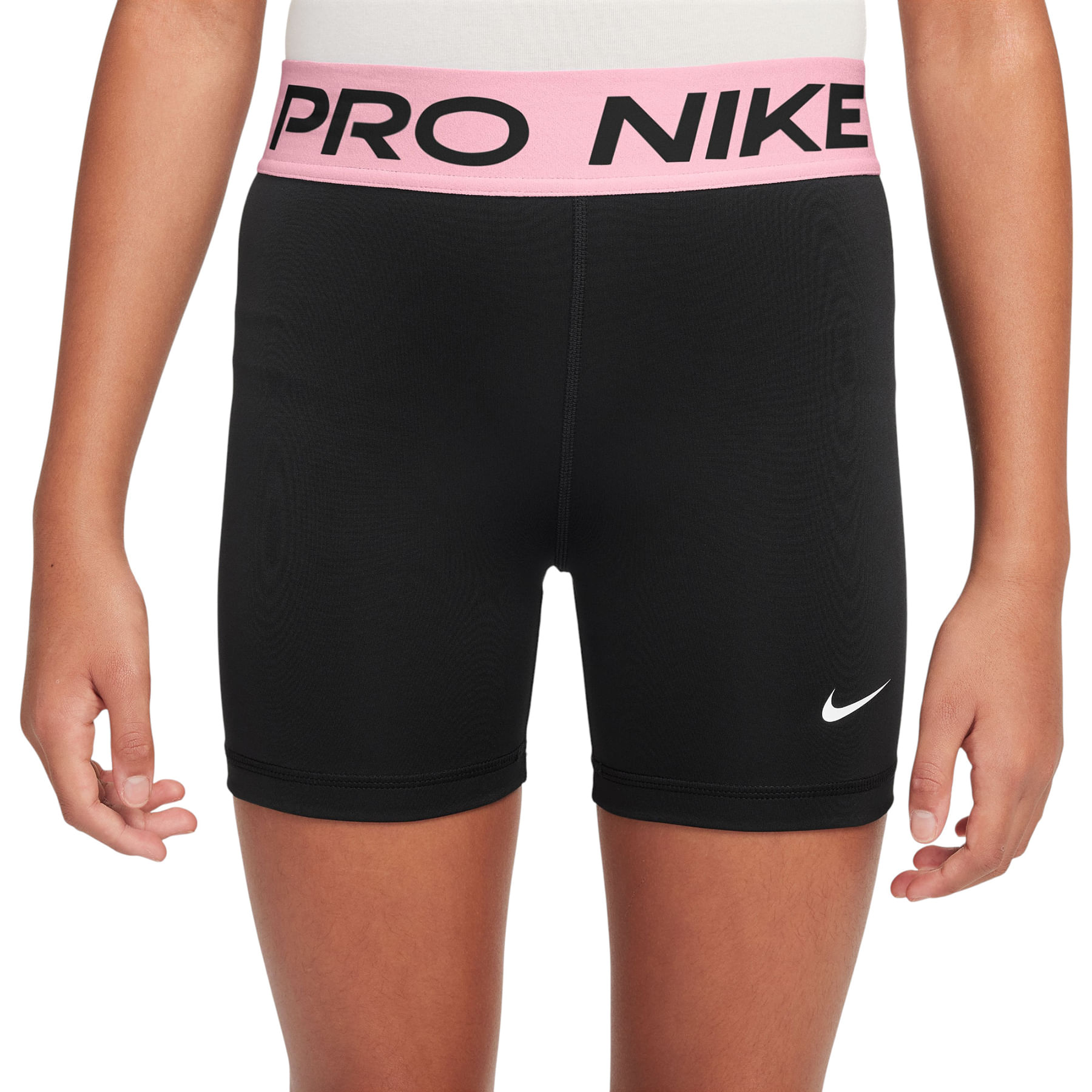 Nike-Pro-Short---Girl-s-Black---Medium-Soft-Pink---White