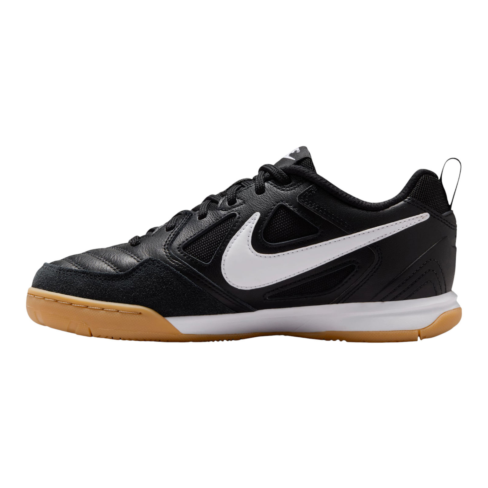 Nike-Gato-Indoor-Court-Low-Top-Soccer-Shoe---Youth-Black---White---Black---Gum-Light-Brown