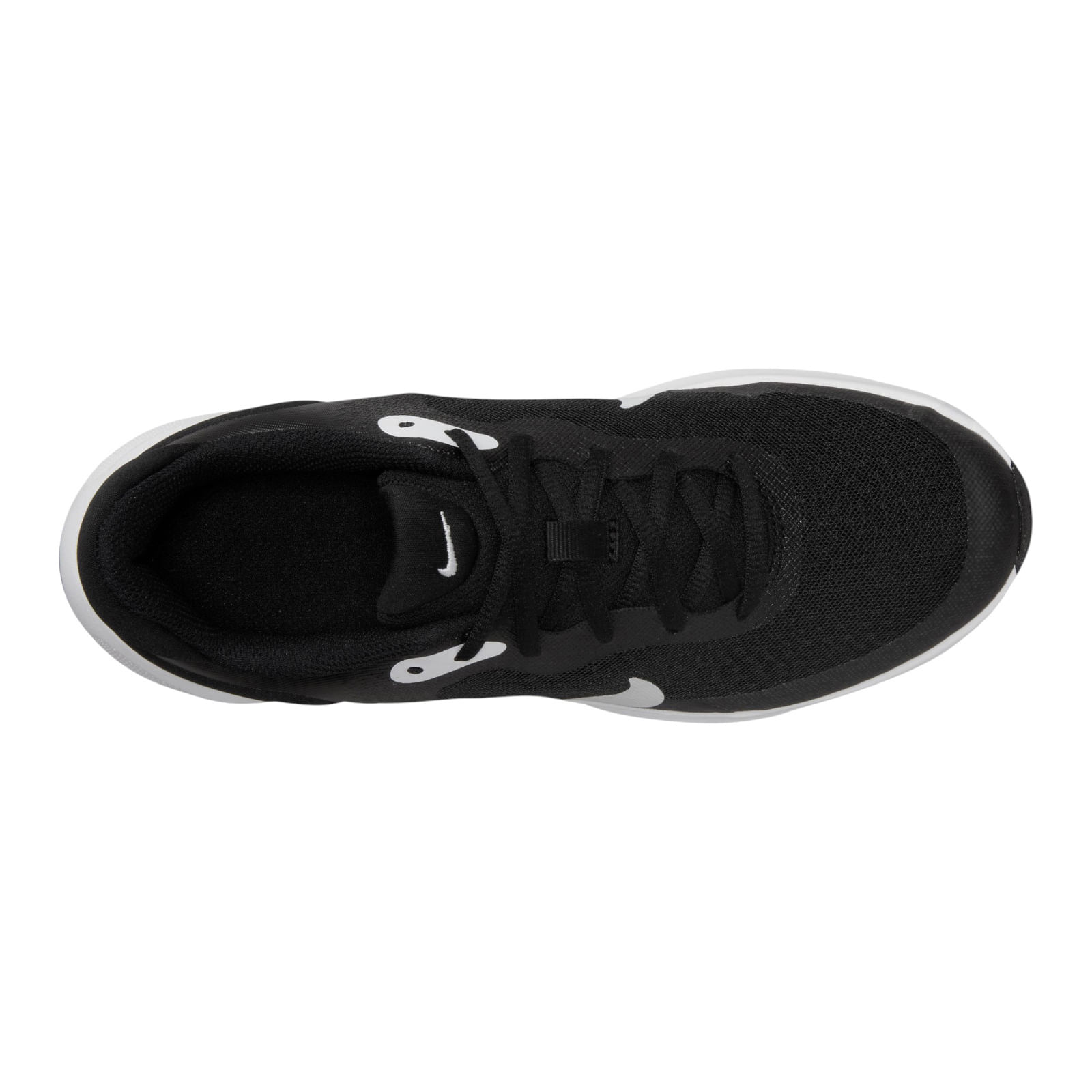 Nike-Revolution-7-Running-Shoes---Youth-Black---White---White