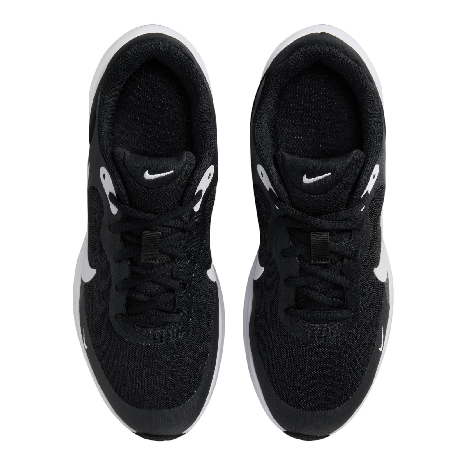 Nike-Revolution-7-Running-Shoes---Youth-Black---White---White