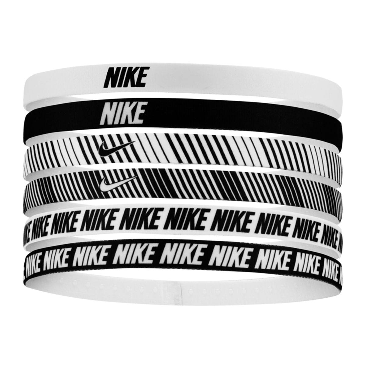 Nike-Flex-Classic-Printed-Headbands--6-Pack--White---Black---White