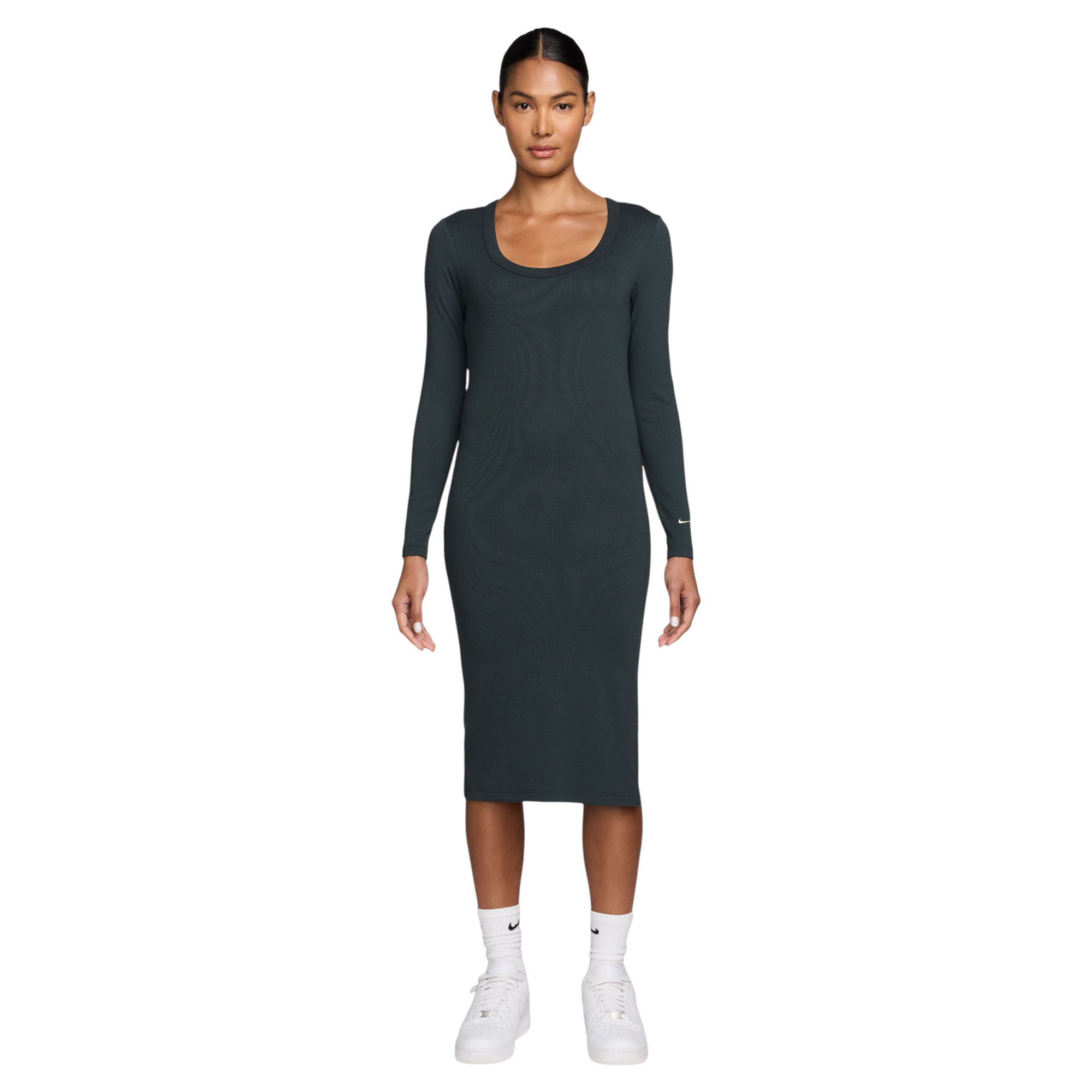 NIKE-W-NSW-NK-CHLL-KNT-LS-MIDI-DRSS-Seaweed---Sail