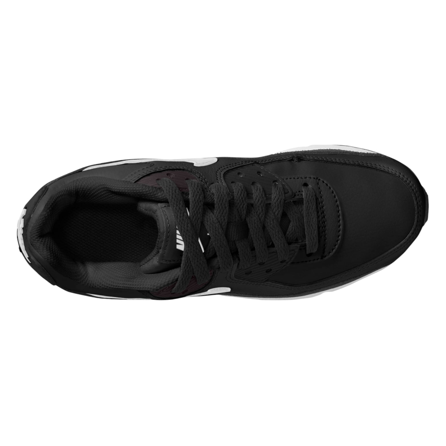 Nike-Air-Max-90-Leather-Shoe---Kids--Black---White---Black