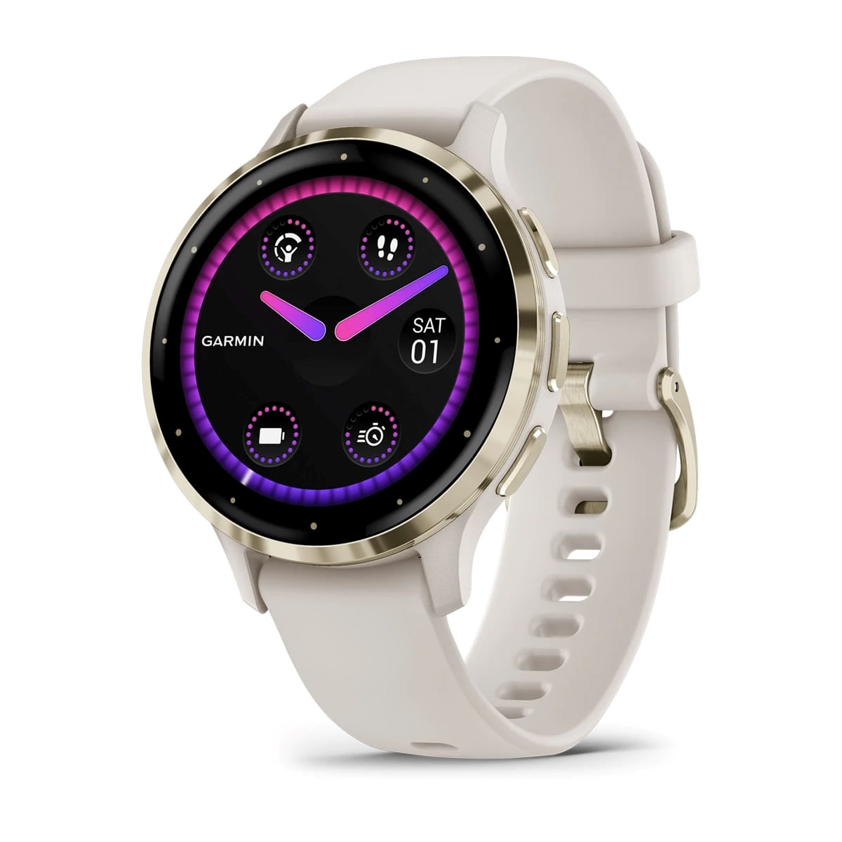 Garmin-Venu-3S-Smartwatch-Soft-Gold-Stainless-Steel-Bezel-with-Ivory-Case-and-Silicone-Band