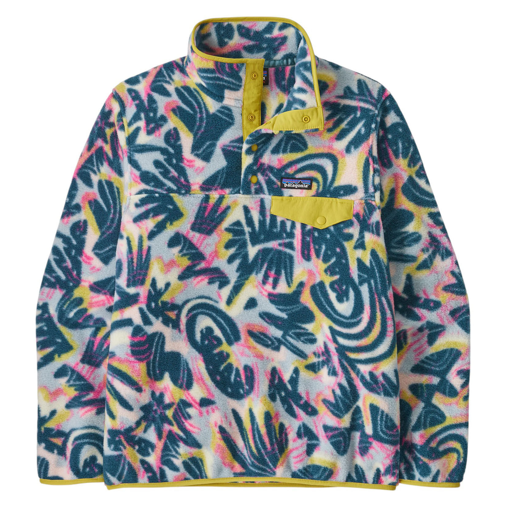 Patagonia-Lightweight-Synchilla-Snap-T-Fleece-Pullover---Women-s-Wild-Botanist---Tidal-Teal