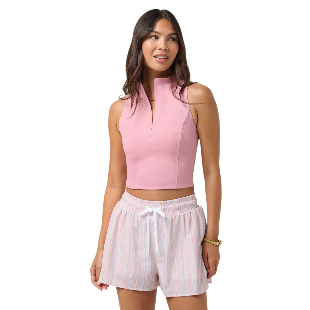 TravisMathew-Sunfire-Zip-Tank---Women-s-Foxglove