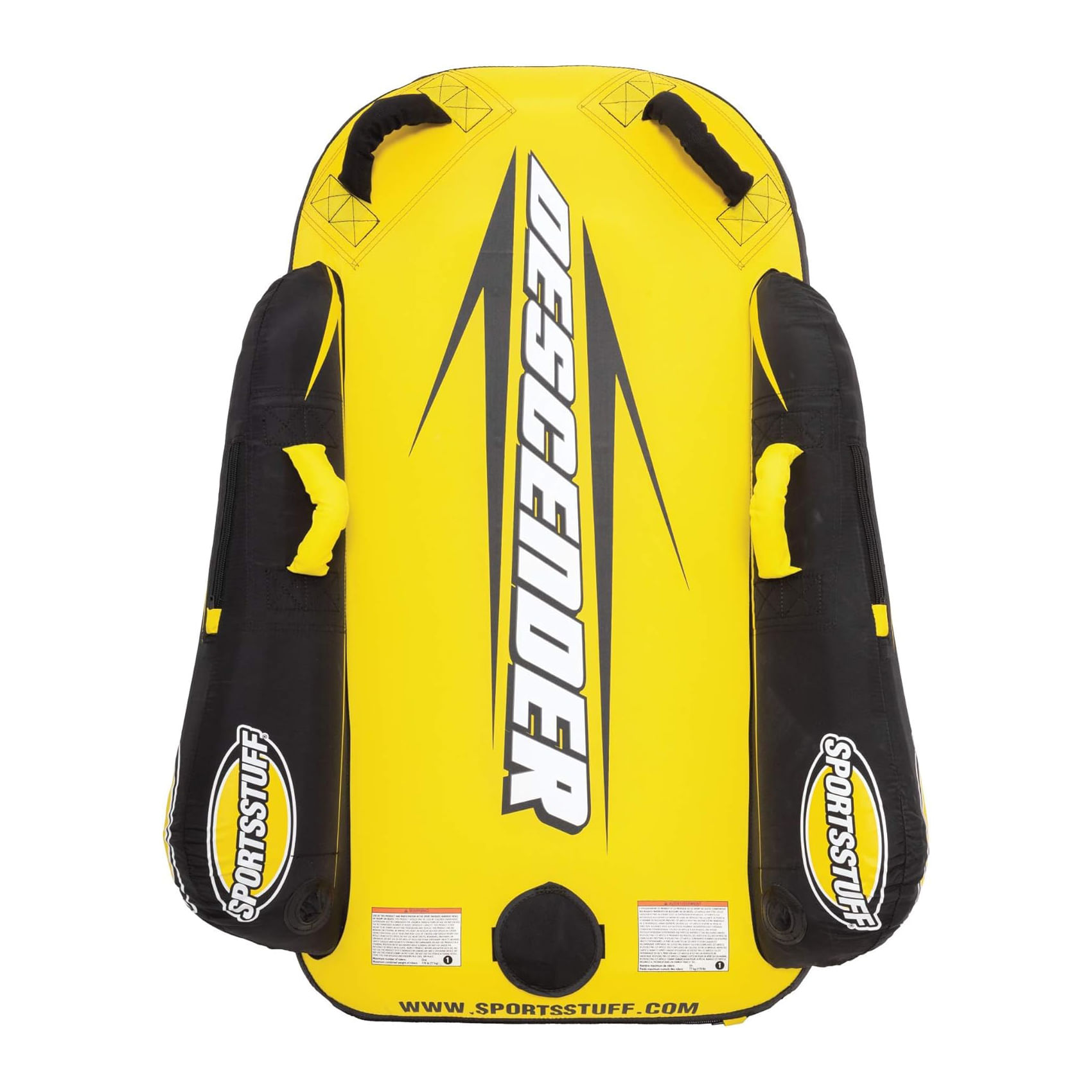 Airhead-Sportsstuff-Kwik-Tek-Descender-Snow-Sled-Tube-Descender---Yellow---Black