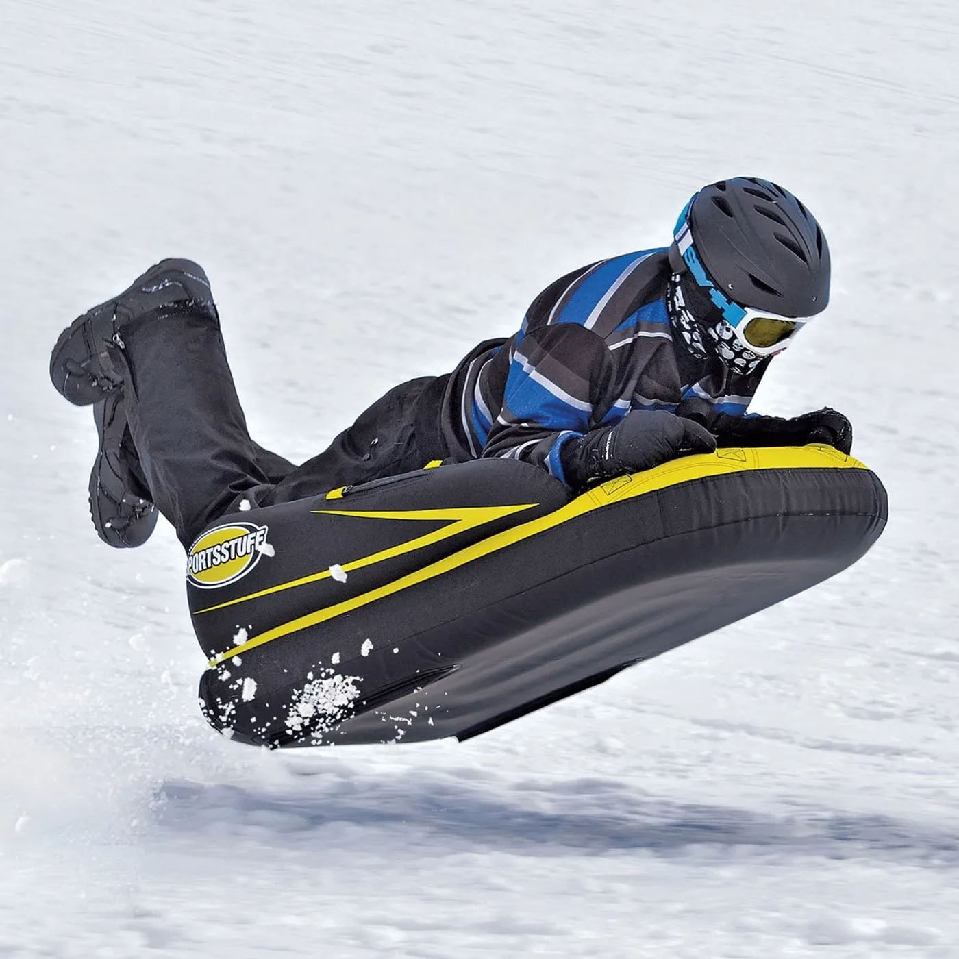 Airhead-Sportsstuff-Kwik-Tek-Descender-Snow-Sled-Tube-Descender---Yellow---Black