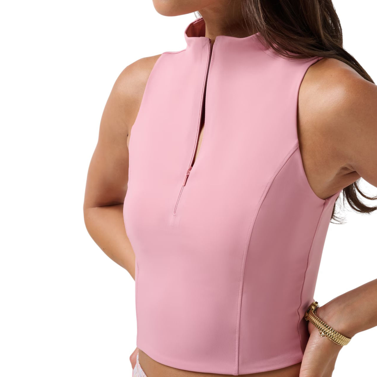 TravisMathew-Sunfire-Zip-Tank---Women-s-Foxglove