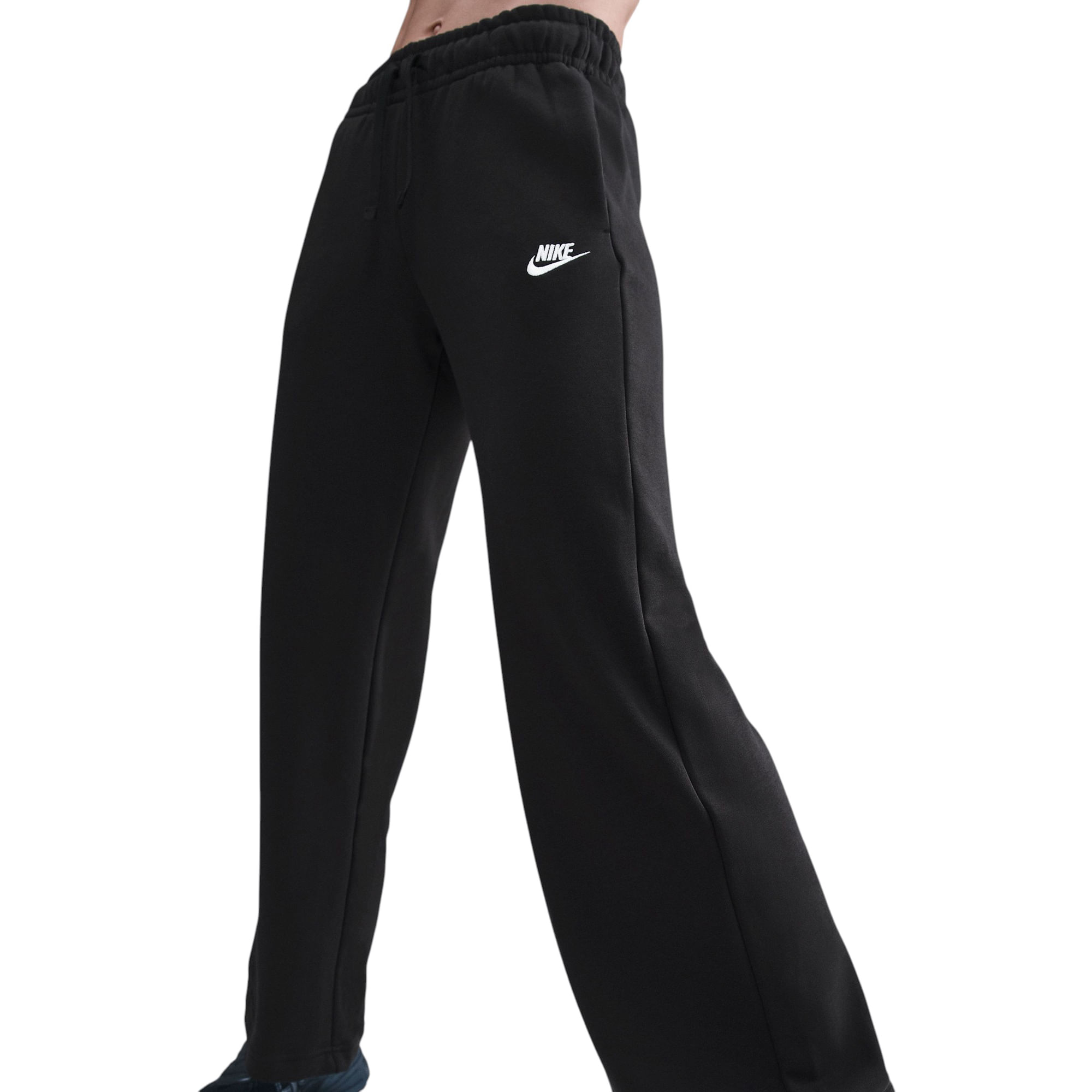 NIKE-W-NSW-CLUB-FLEECE-MR-PANT-WIDE-Black---White