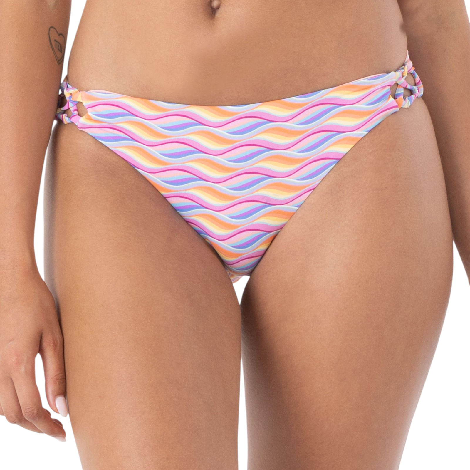 ROXY-W-HIGH-TIDE-HIPSTER-LACE-FULL-BOTTOM-Pink-Combo
