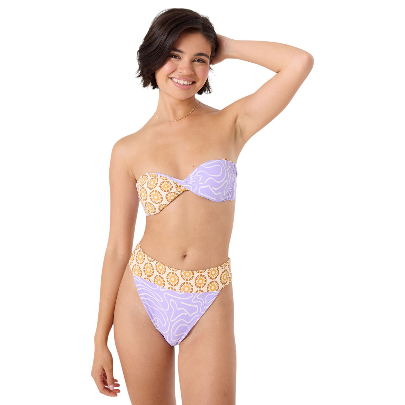 ROXY-W-SUNSHINE-STATE-OF-MIND-BANDED-HIGH-WAIST-MOD-BOTTOM-Multi