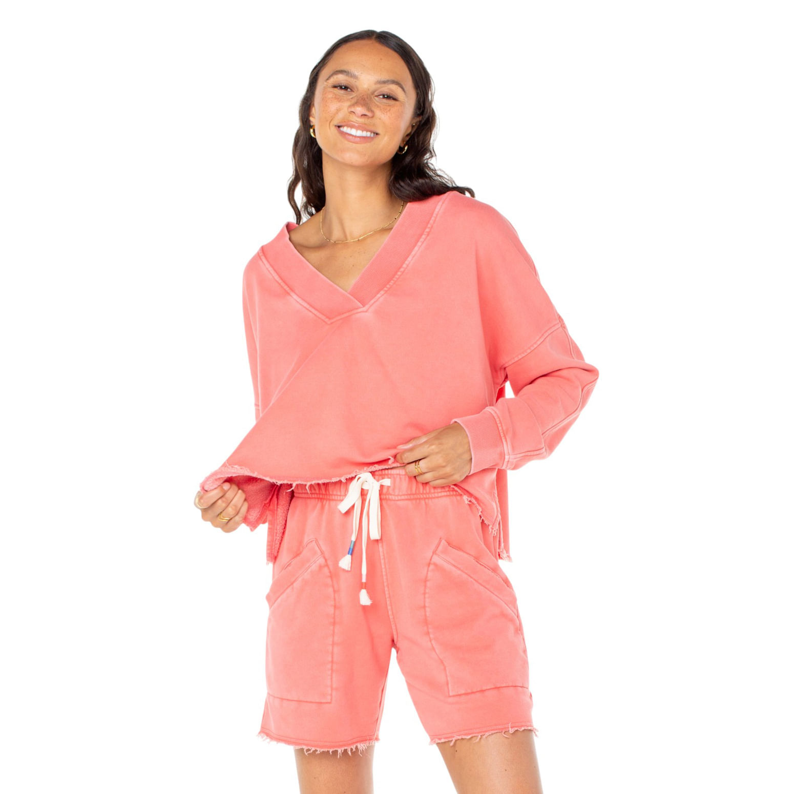 Roxy-Lowland-Top---Women-s-Sugar-Coral-Solid