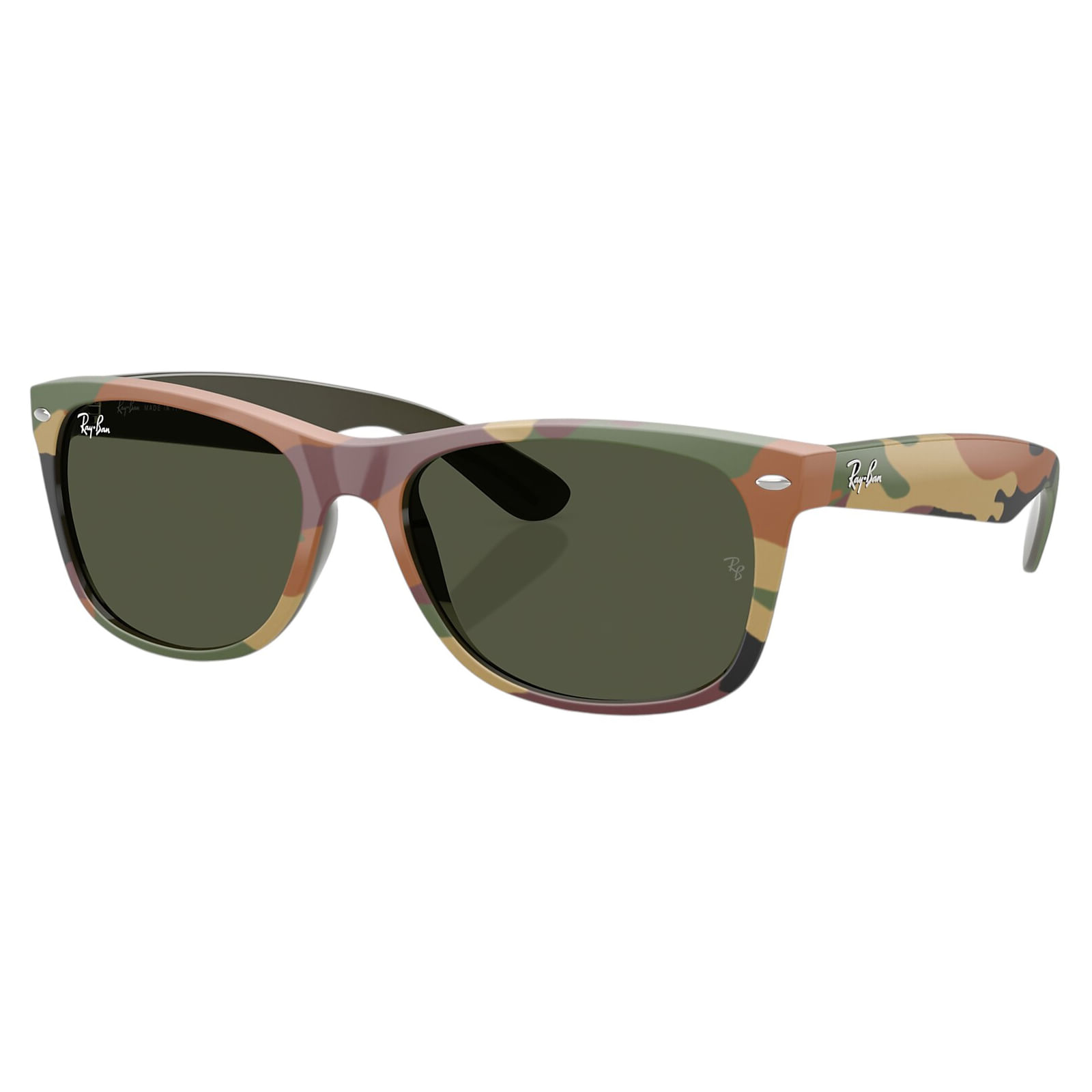 Ray-Ban-New-Wayfarer-Sunglasses-Green---Green-Camu---Green-Nylon
