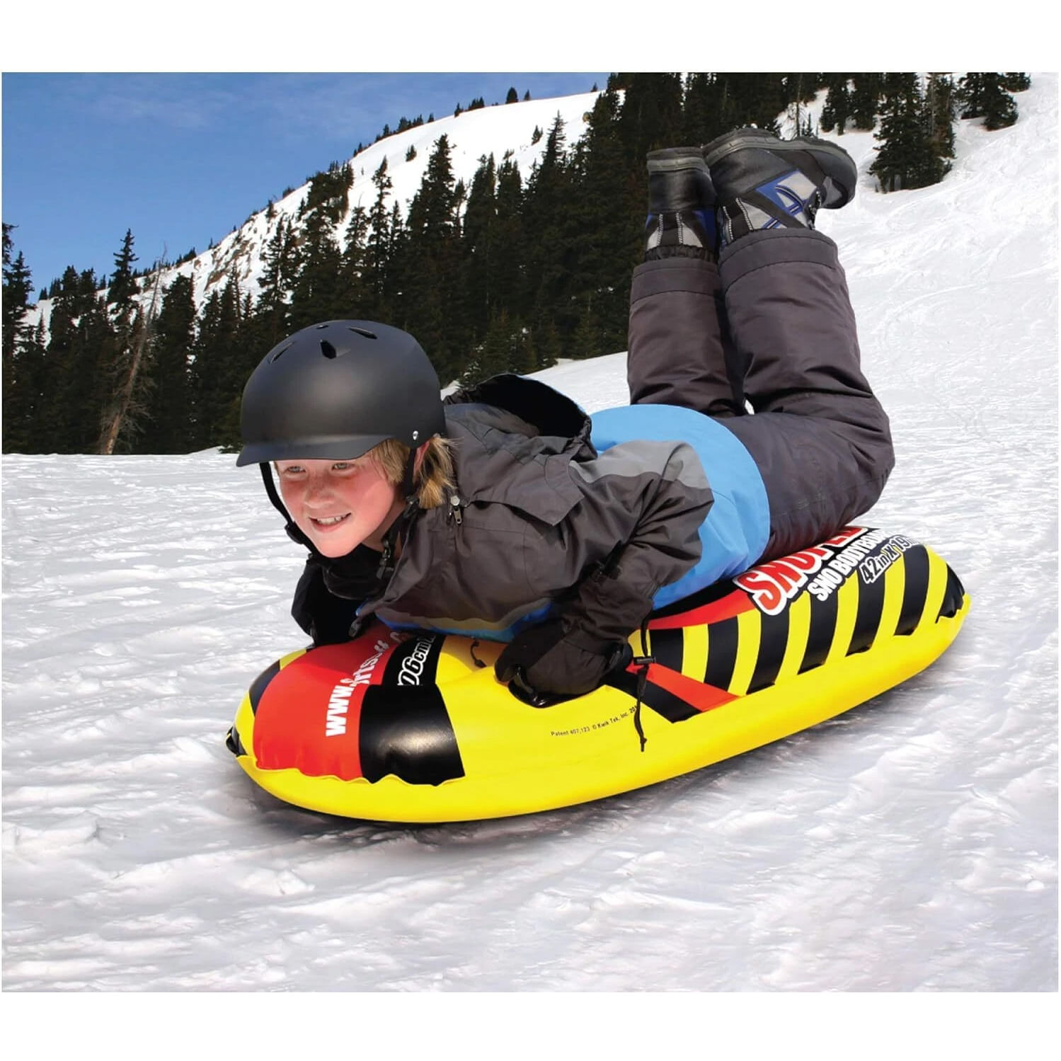 Sportsstuff-Snopedo-Inflatable-Snow-Sled-Yellow---Red---Black