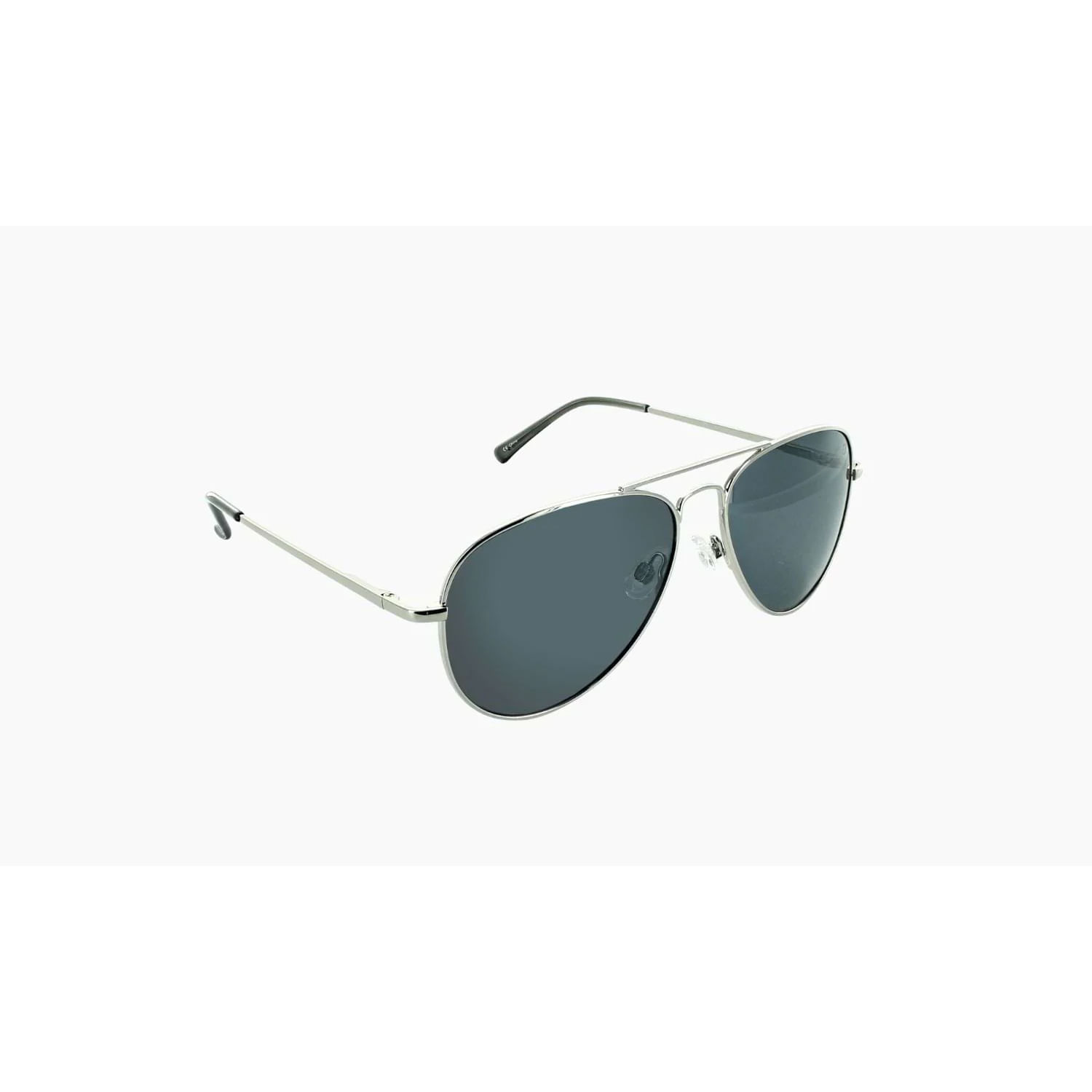 One-Optic-Estrada-Aviator-Sunglasses-Shiny-Silver---Smoke
