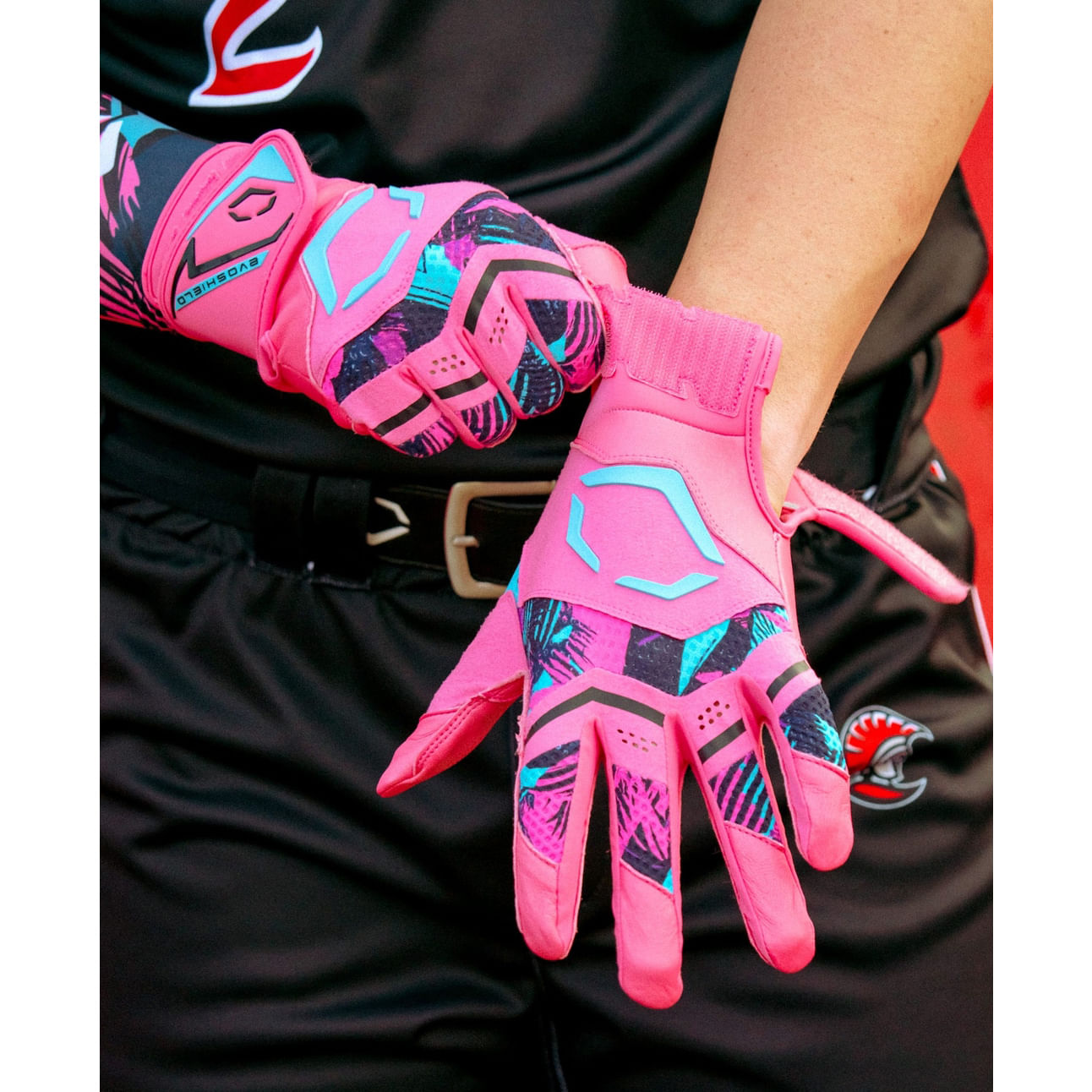EvoShield-Carbyne-X-SRZ-Miami-Vice-Batting-Glove-Hot-Pink---Black