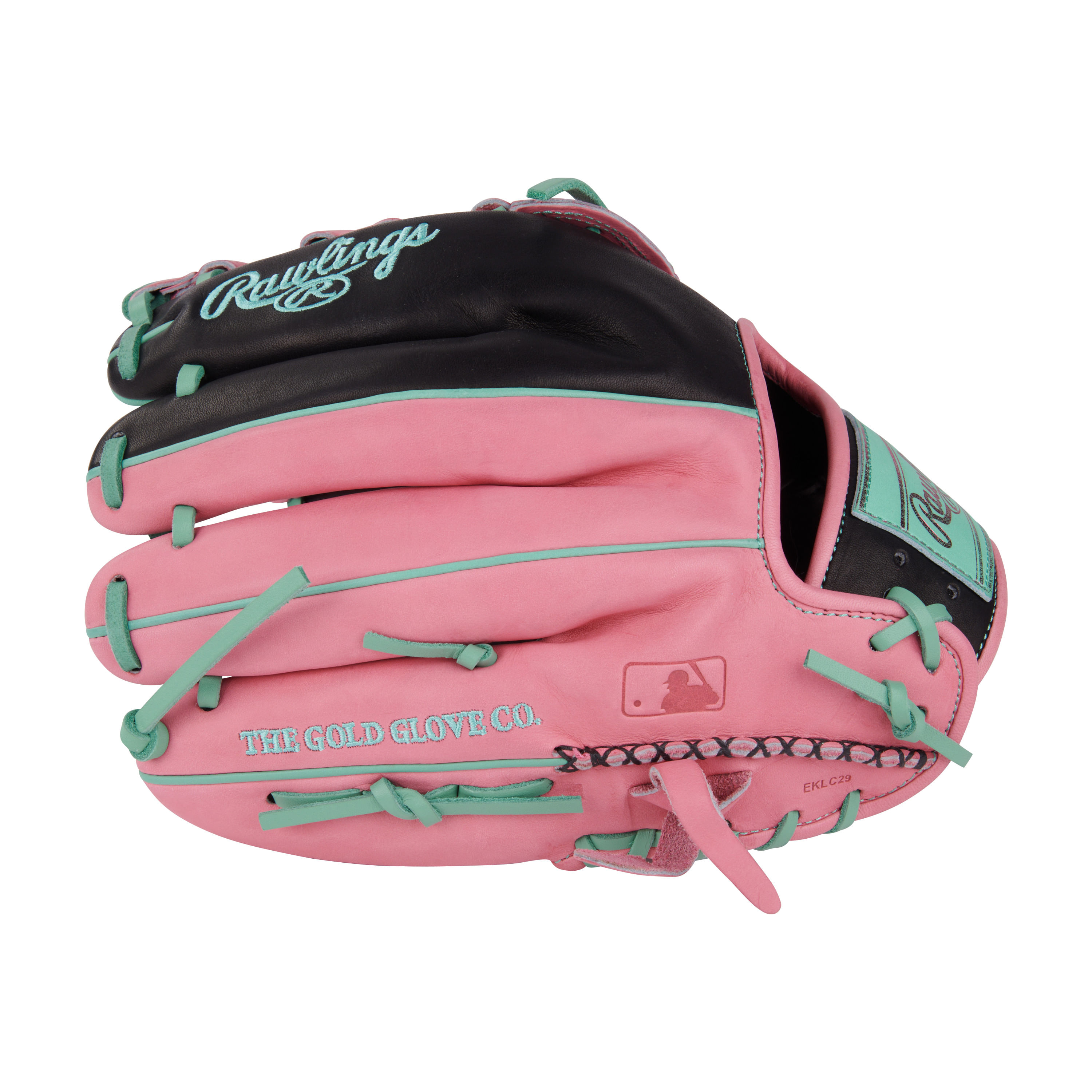 Rawlings-Heart-of-the-Hide-ColorSync-9.0-Infield-Glove-Black---Pink---Mint