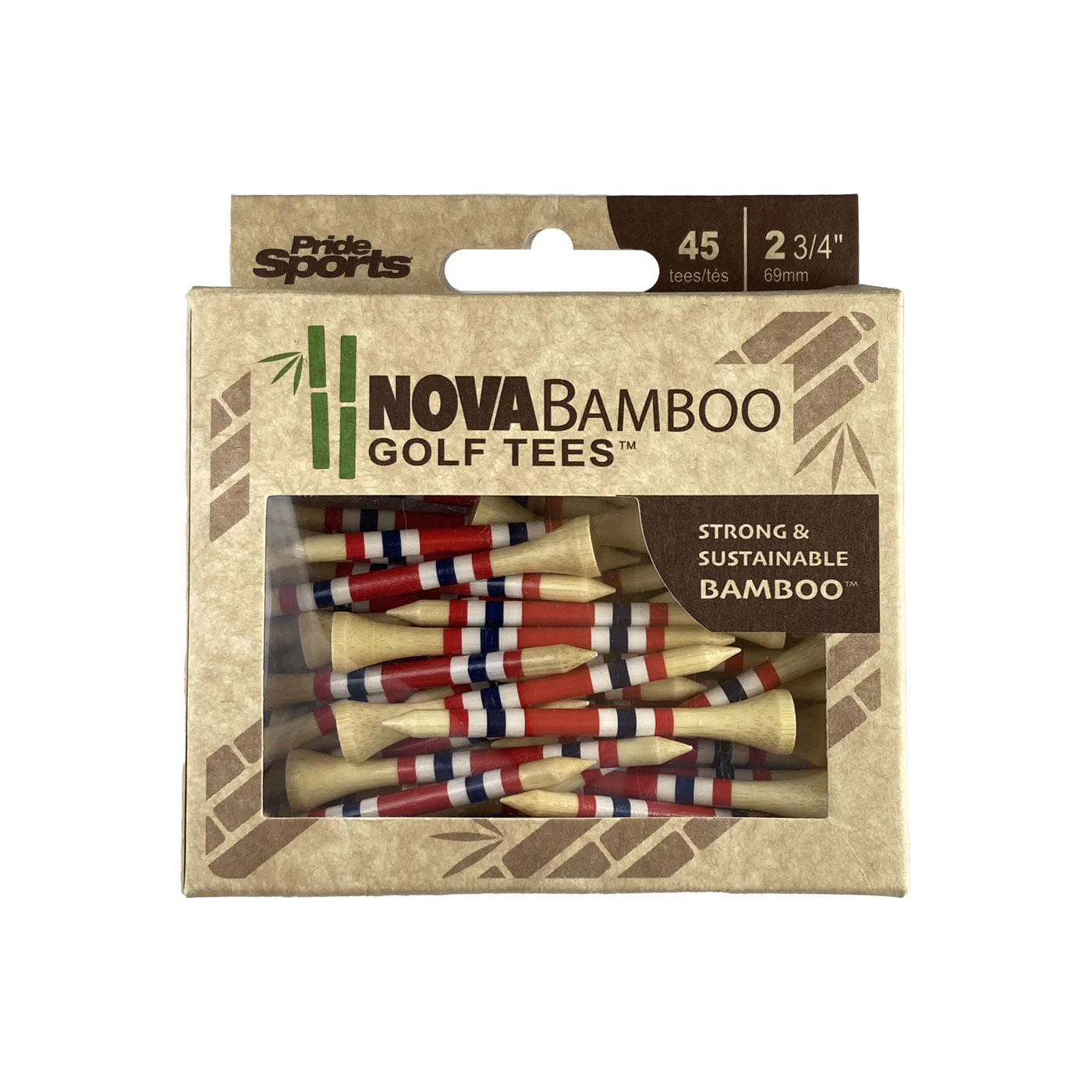 Pride-Sports-Nova-Bamboo-Golf-Tees--45-Pack--Red---White---Blue-Stripe