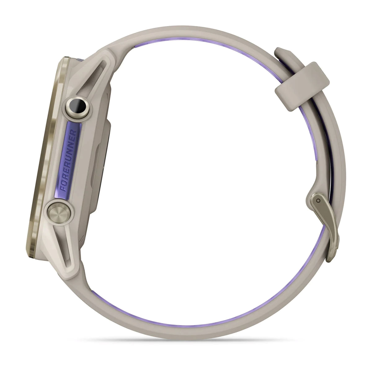 Garmin-Forerunner-970-Watch-Soft-Gold-Titanium-French-Gray-Case-French-Gray-Translucent-Indigo-Band
