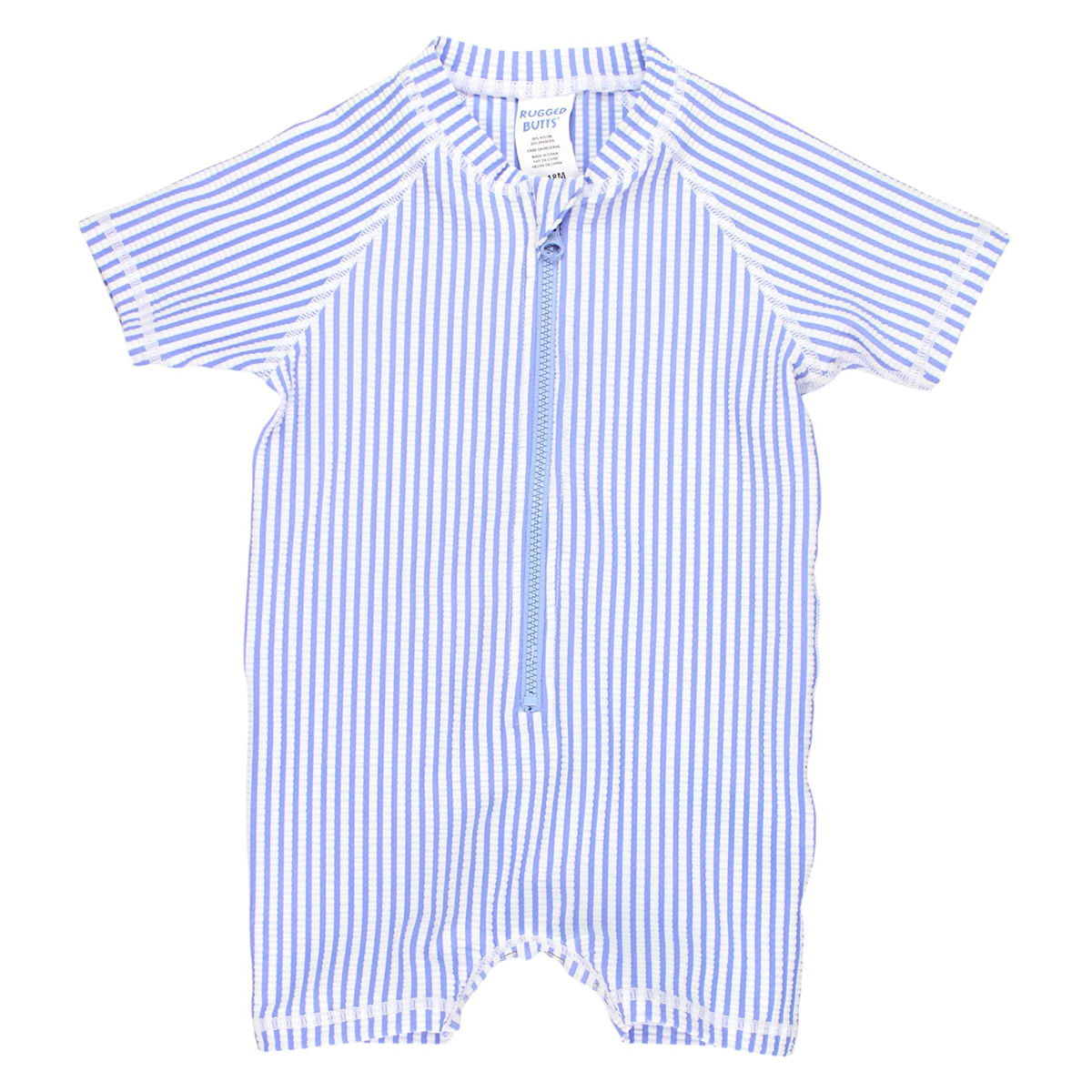 RuffleButts---RuggedButts-Short-Sleeve-One-Piece-Rash-Guard---Boys--Periwinkle-Blue-Seersucker