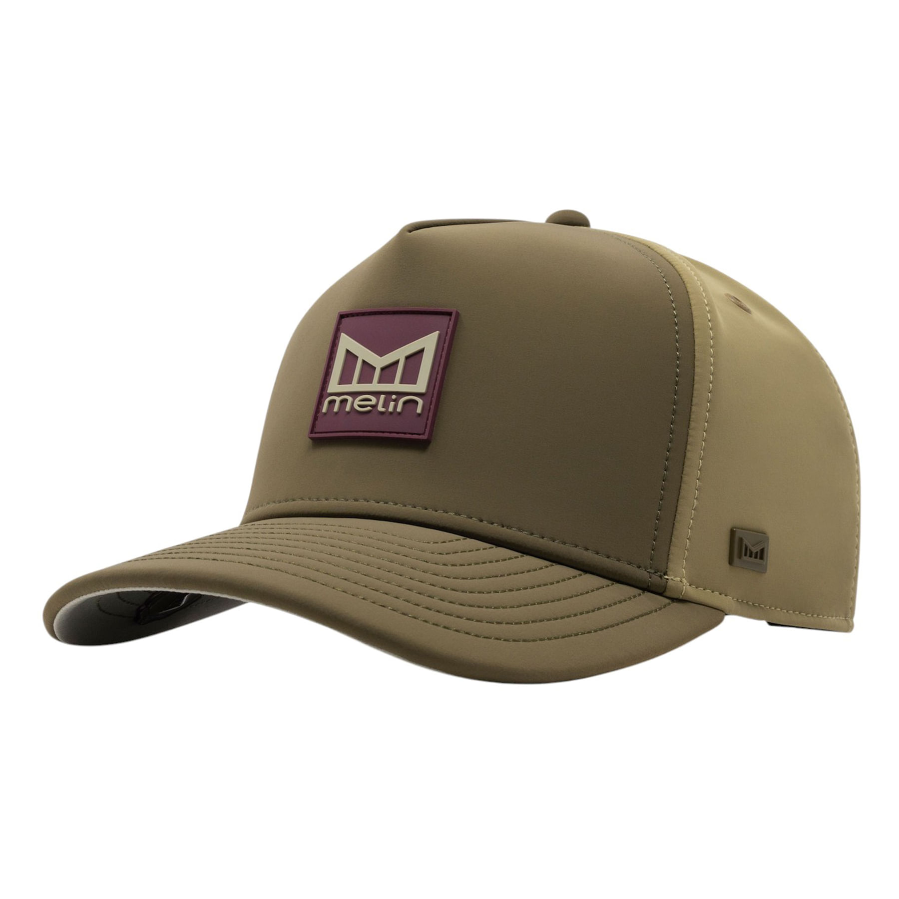 Melin-Odysea-Stacked-Infinite-Thermal-Performance-Snapback-Hat-Dark-Olive---Fig