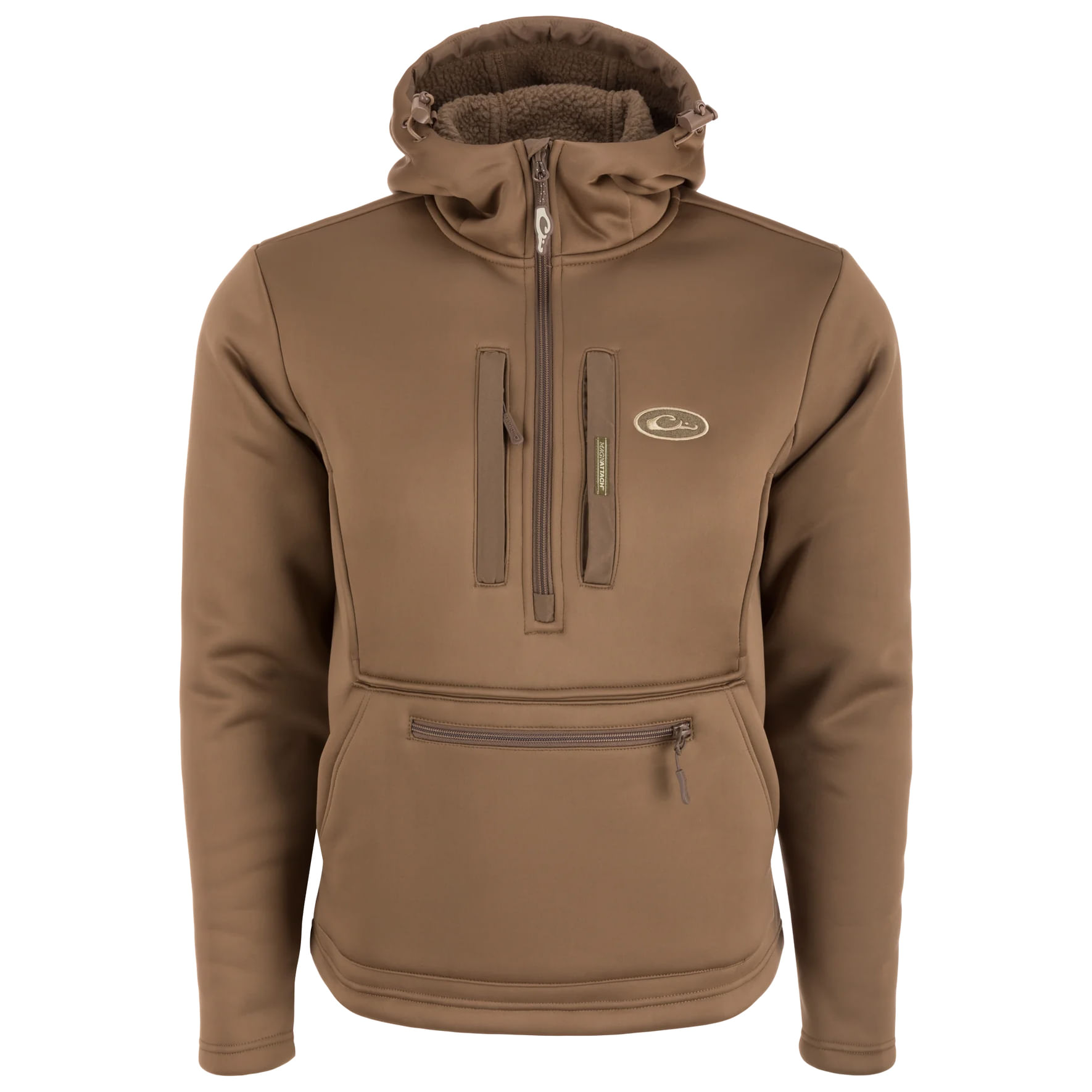 Drake-Waterfowl-Ultimate-Wader-Quarter-Zip-Hoodie-Brown