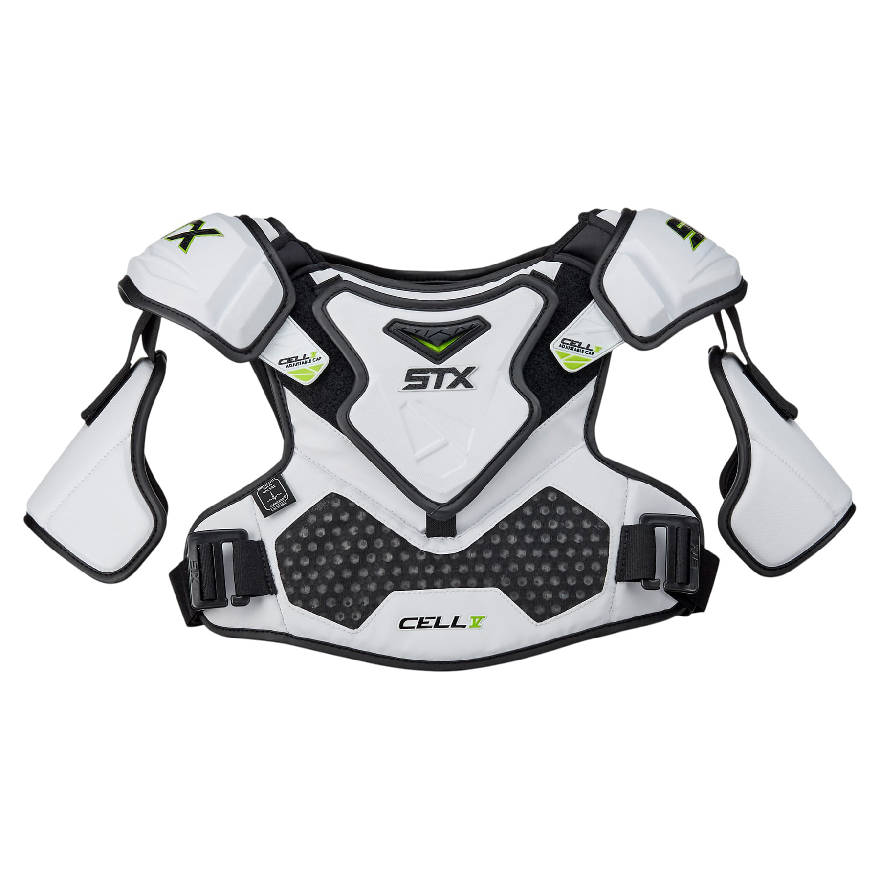 STX-Cell-V-Lacrosse-Shoulder-Pad---Adult-White