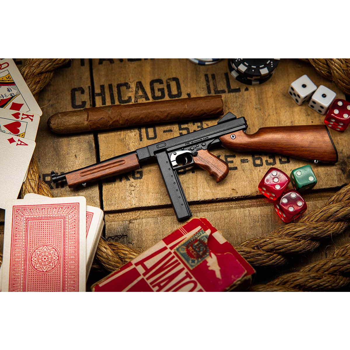 Goat-Guns-Classic-Miniature-M1A1-Thompson-Submachine-Gun-Model-Black