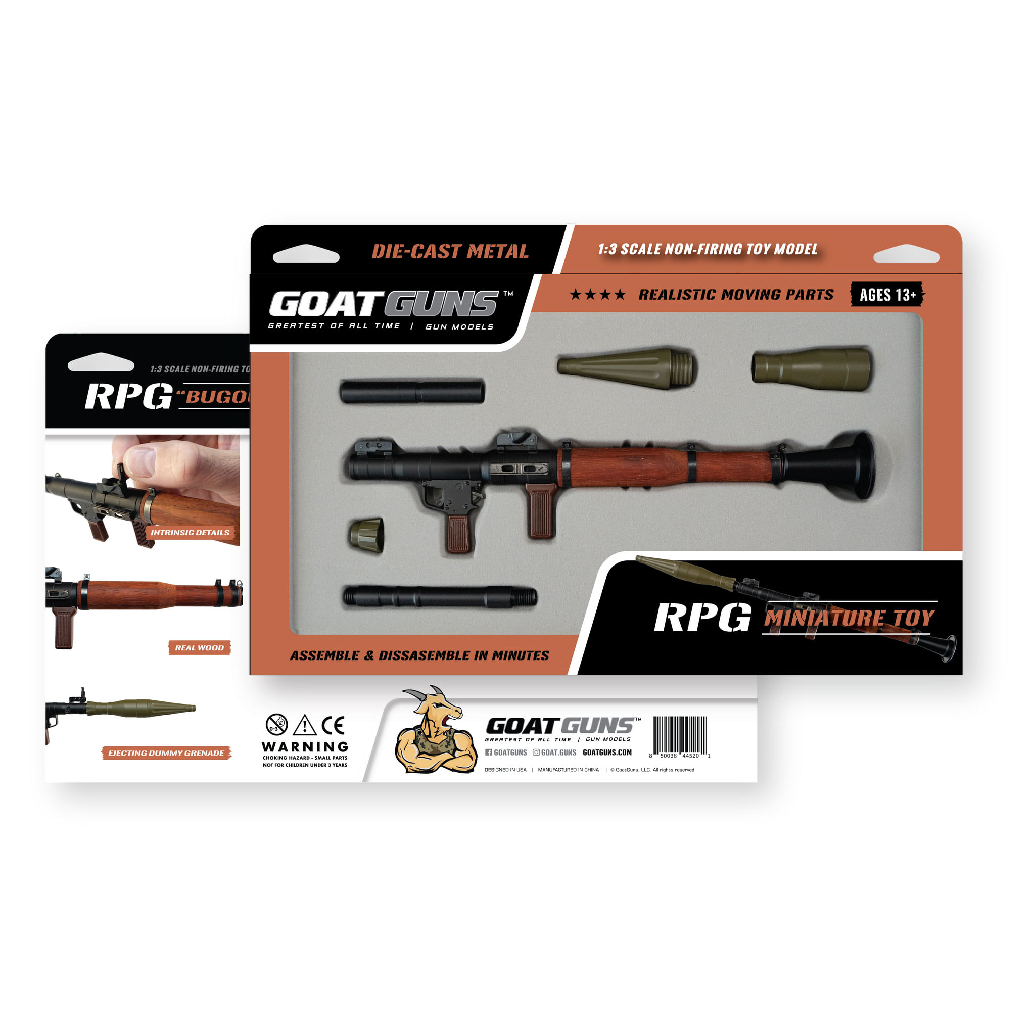 Goat-Guns--Bugout--Miniature-RPG-Model-Black---Wood