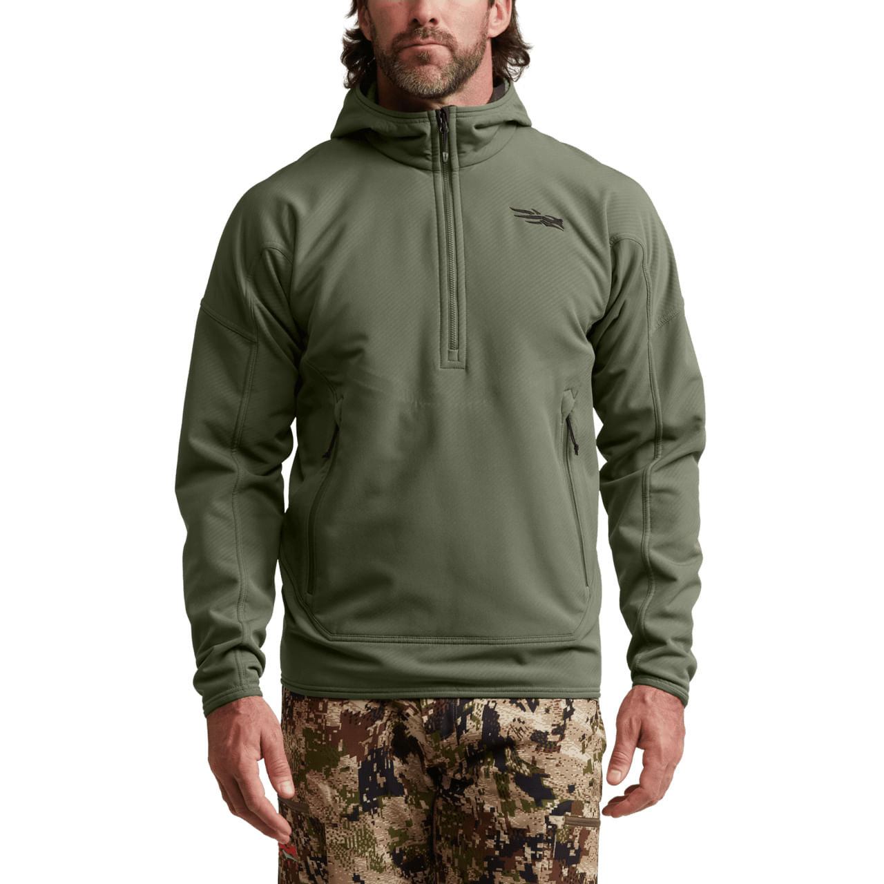 SITKA-Alpha-Fleece-Hoodie---Men-s-Olive-Green