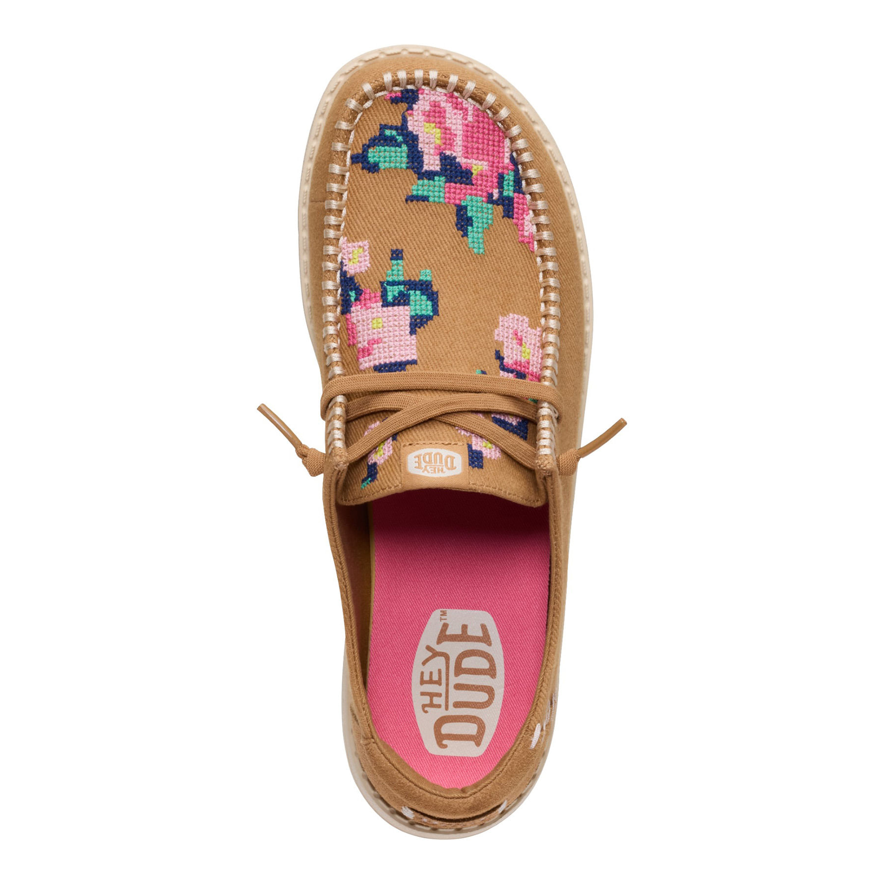 Hey-Dude-Wendy-Cross-Stitch-Shoe---Women-s-Tan---Multi